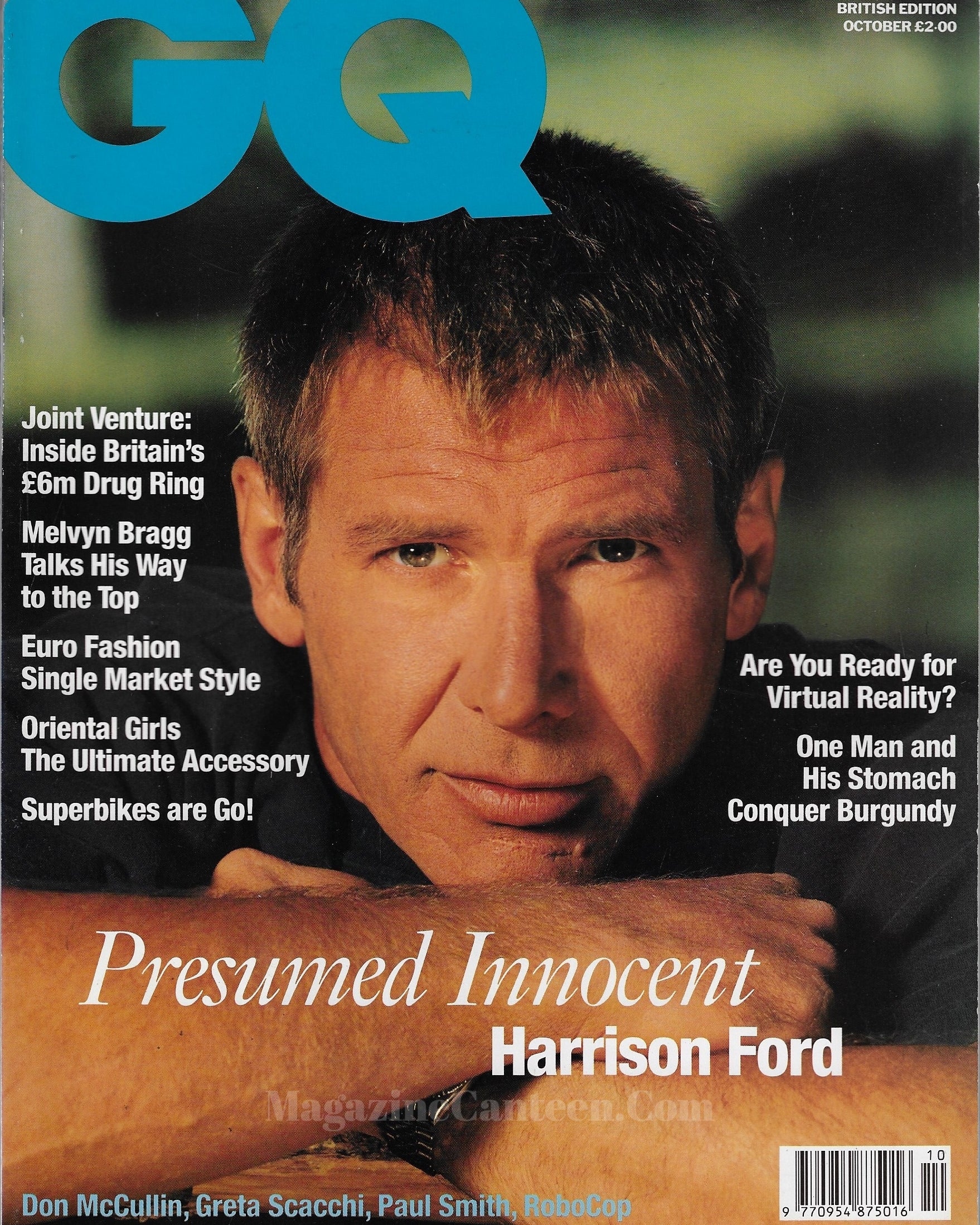 GQ Magazine October 1990 - Harrison Ford