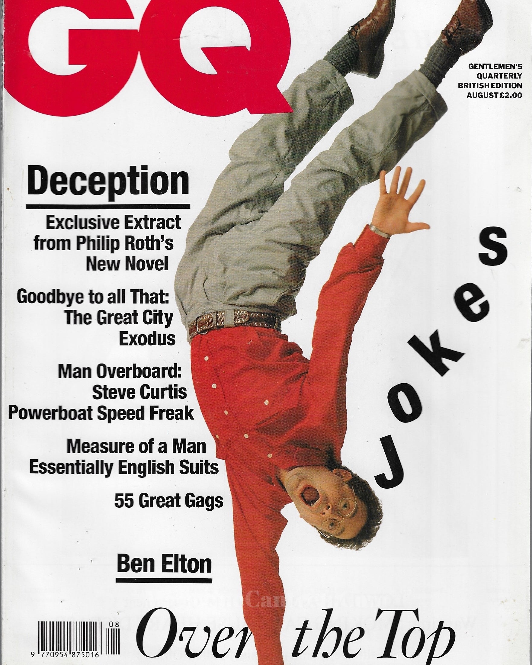 GQ Magazine August 1990 - Ben Elton