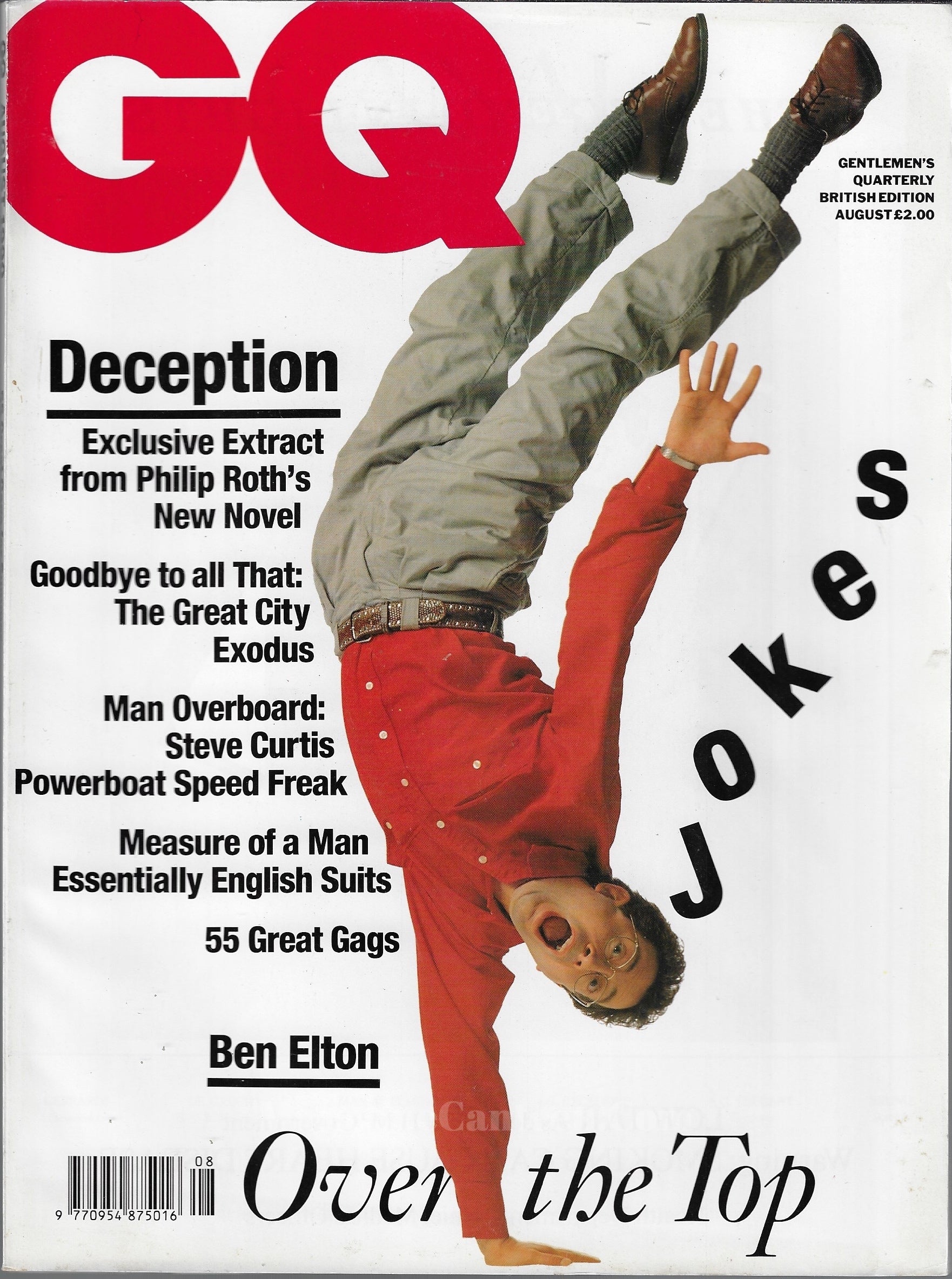 GQ Magazine August 1990 - Ben Elton