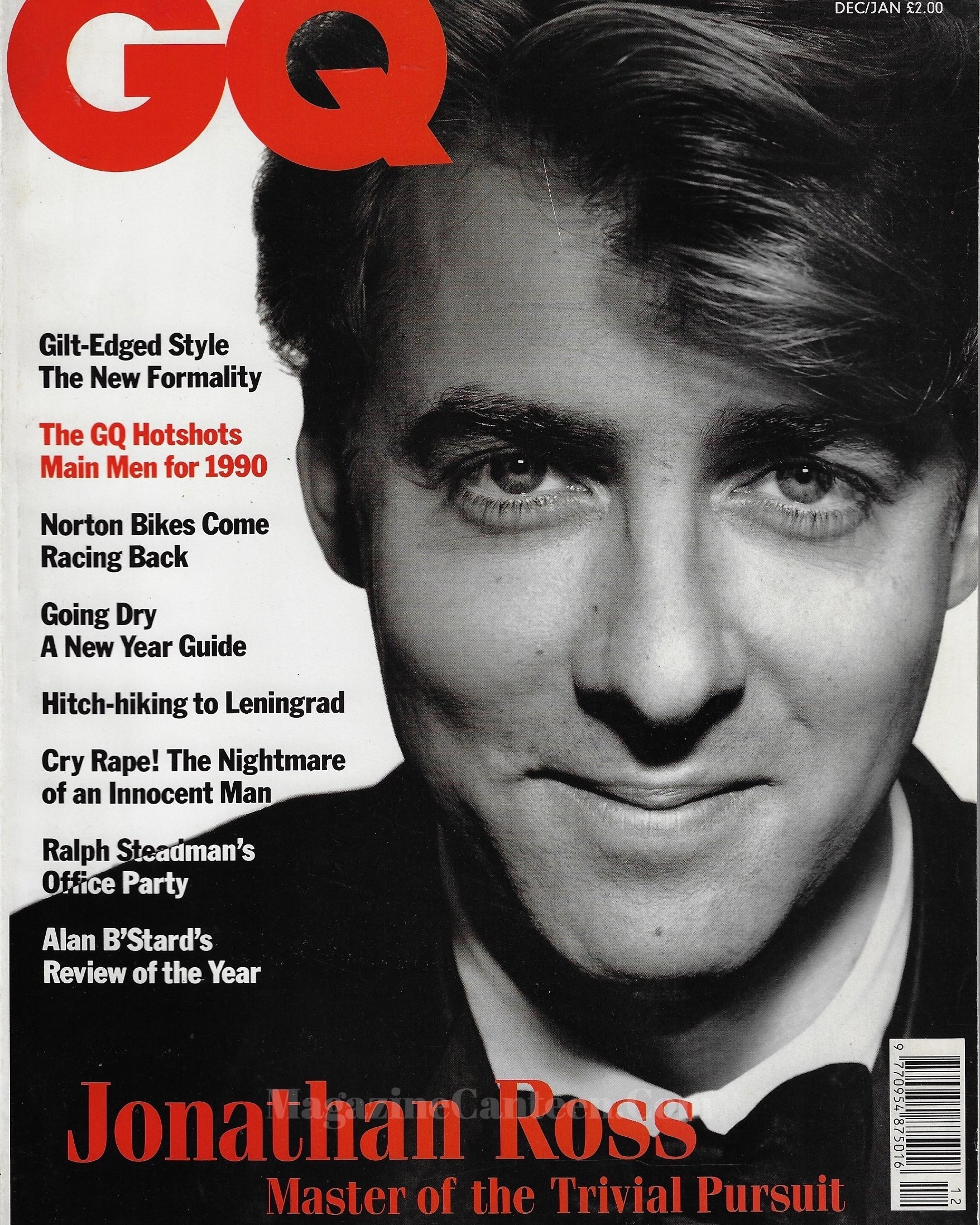 GQ Magazine January 1990 - Jonathan Ross