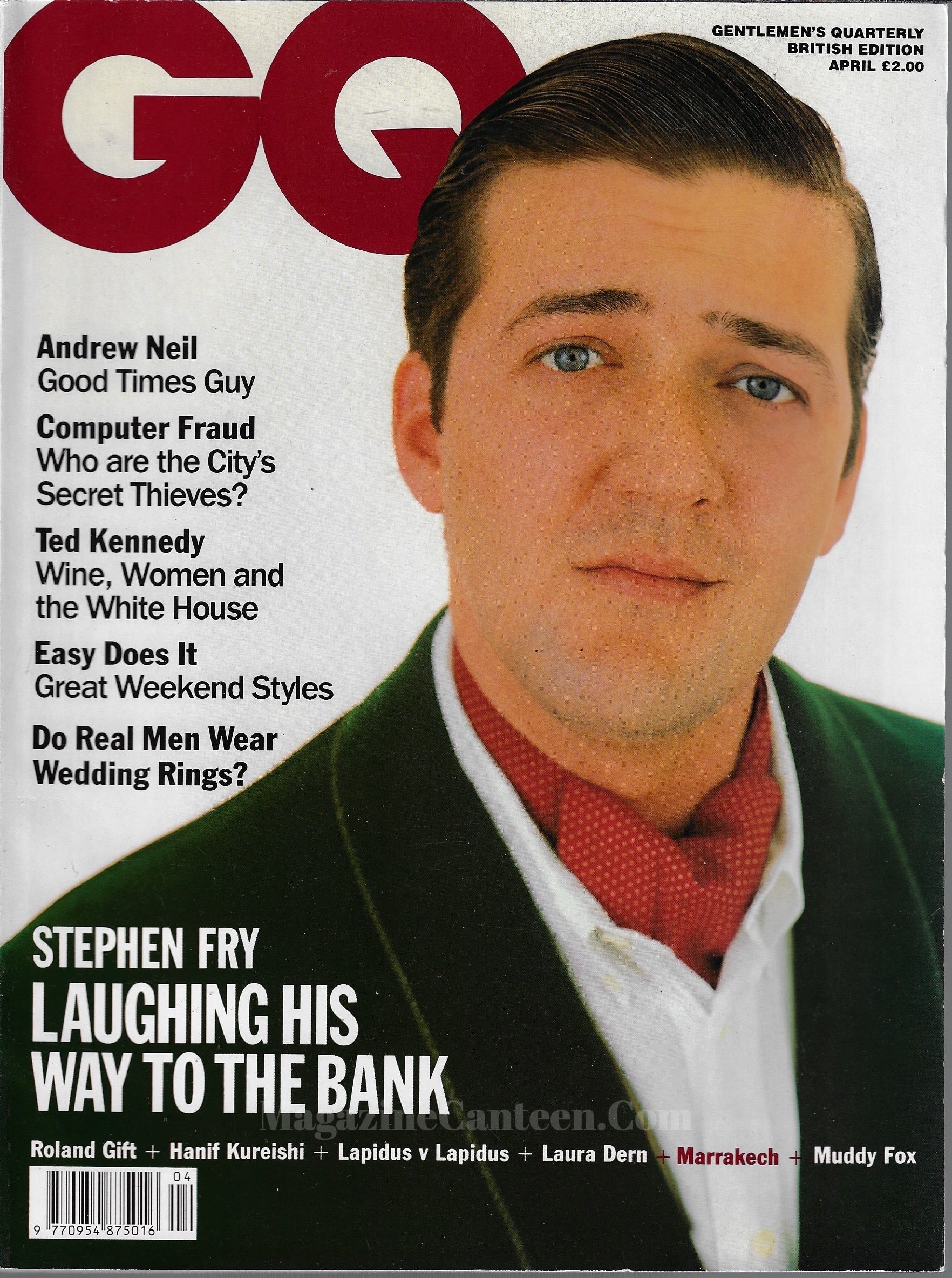 GQ Magazine April 1990 - Stephen Fry