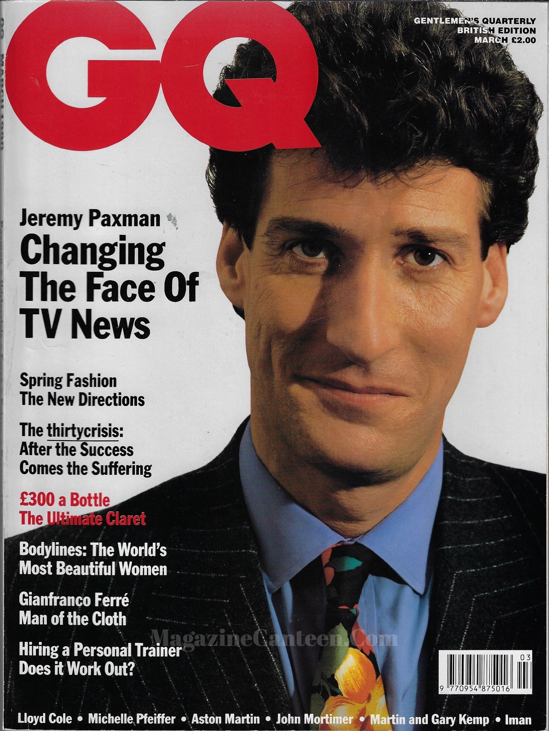 GQ Magazine March 1990 - Jeremy Paxman