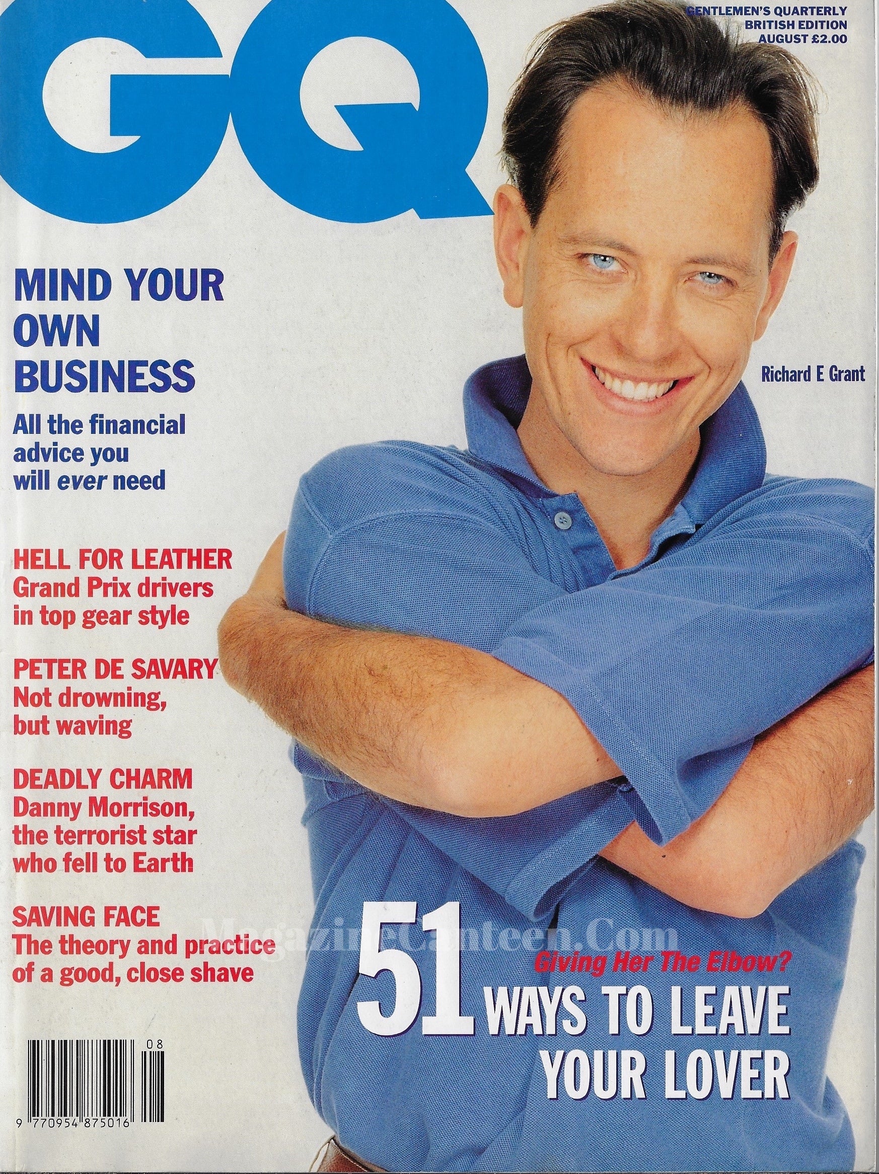 GQ Magazine August 1991 - Richard E Grant