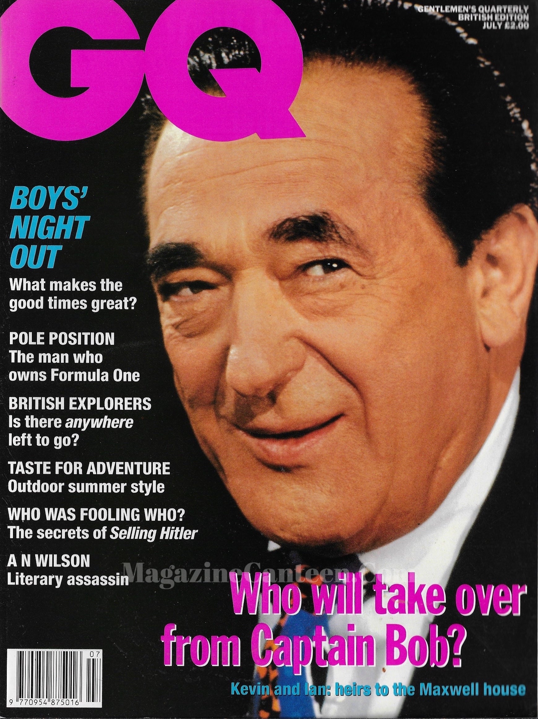 GQ Magazine July 1991 - Robert Maxwell