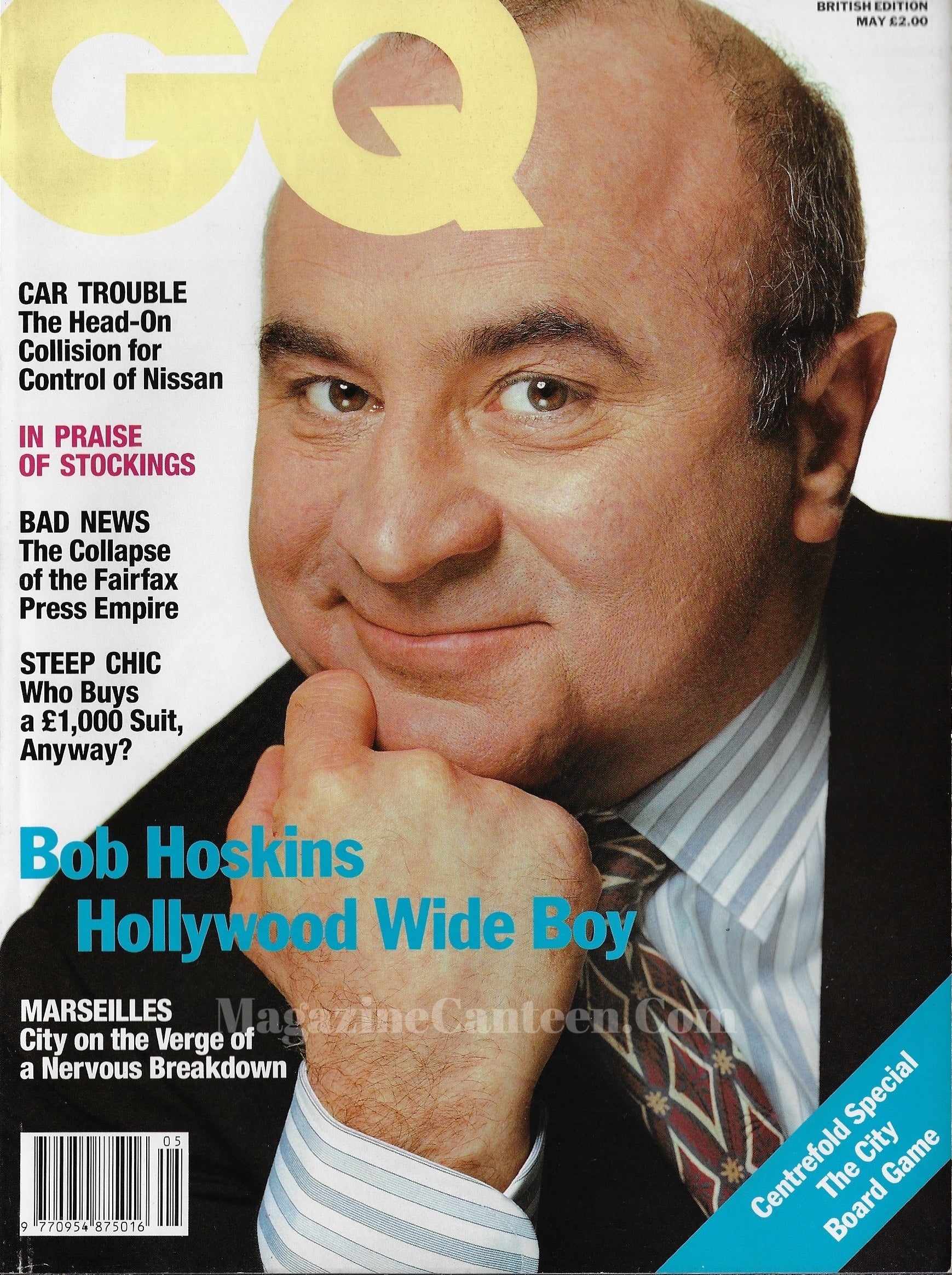 GQ Magazine May 1991 - Bob Hoskins