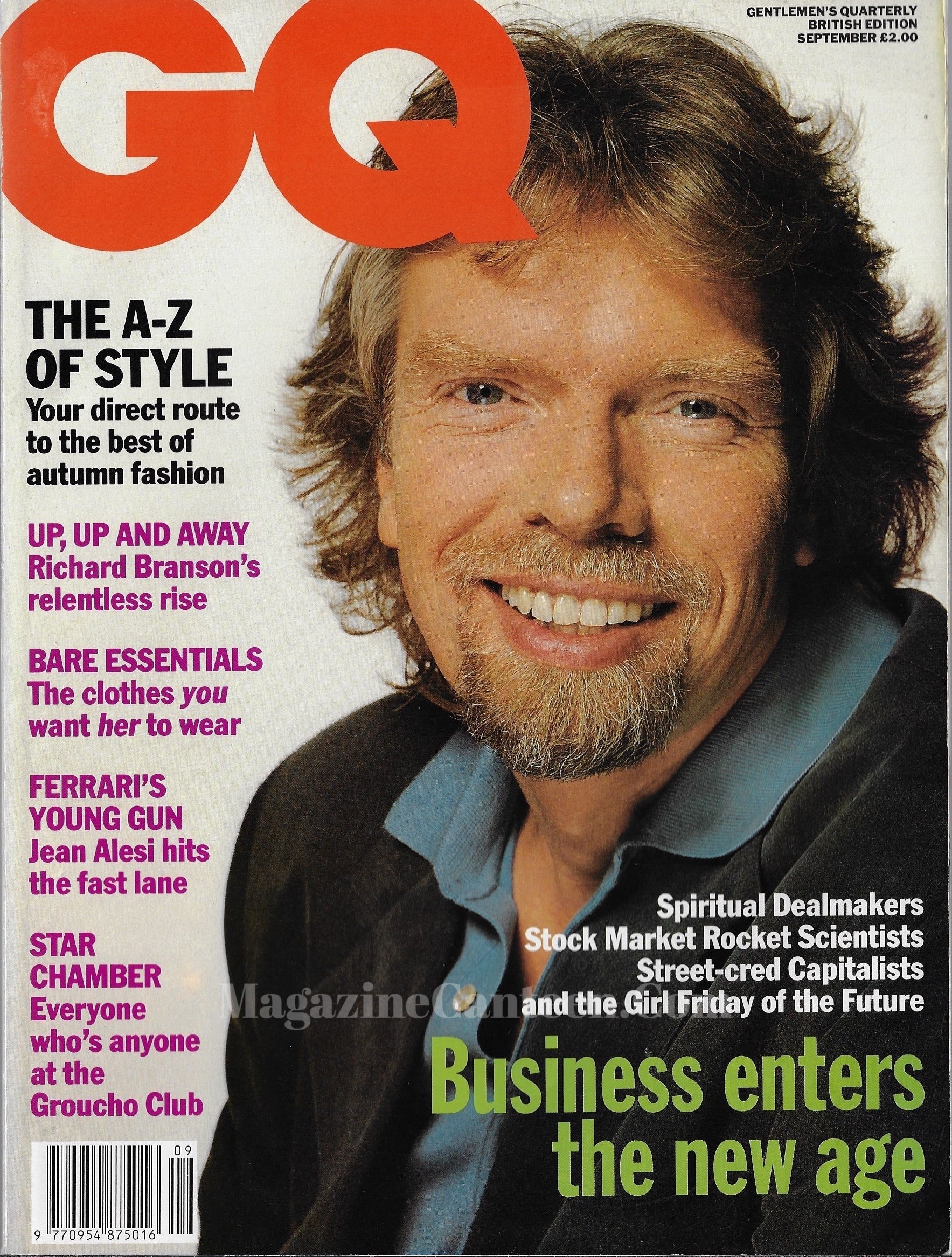 GQ Magazine September 1991 - Richard Branson