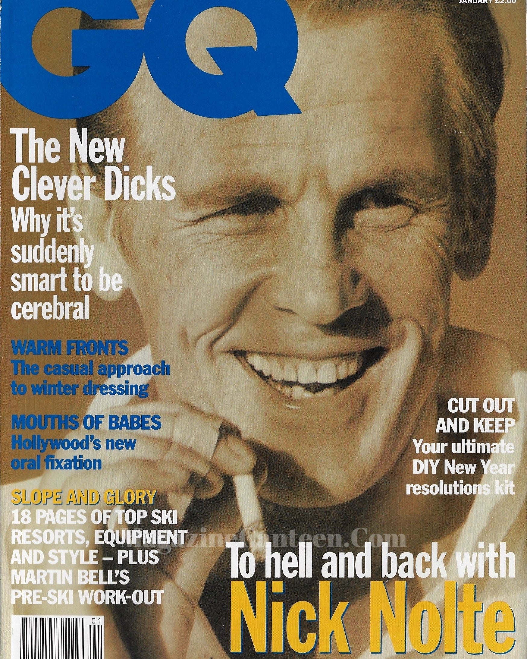 GQ Magazine January 1992 - Nick Nolte