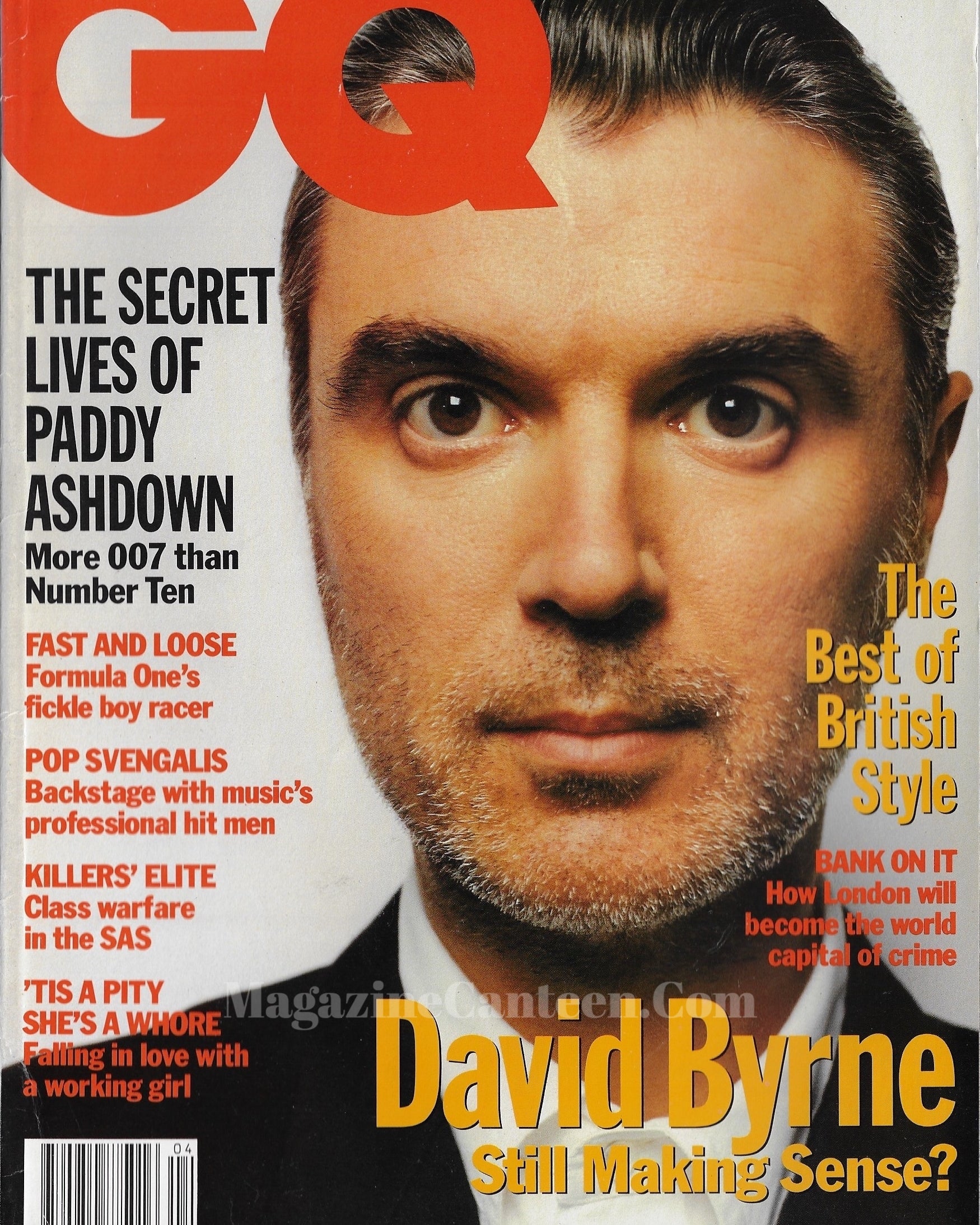 GQ Magazine April 1992 - David Byrne