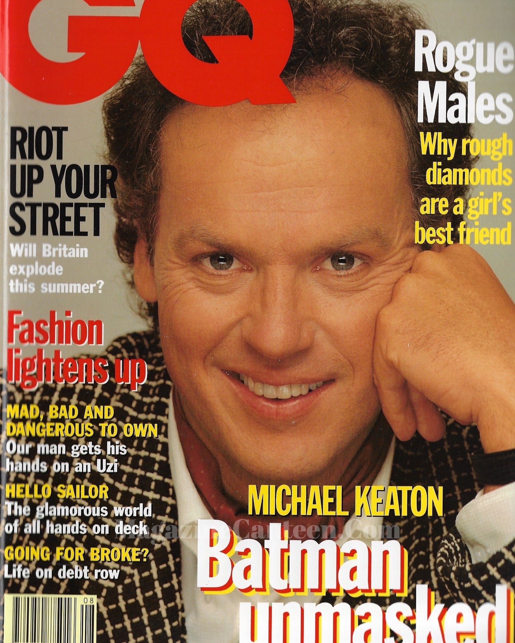 GQ Magazine August 1992 - Michael Keaton