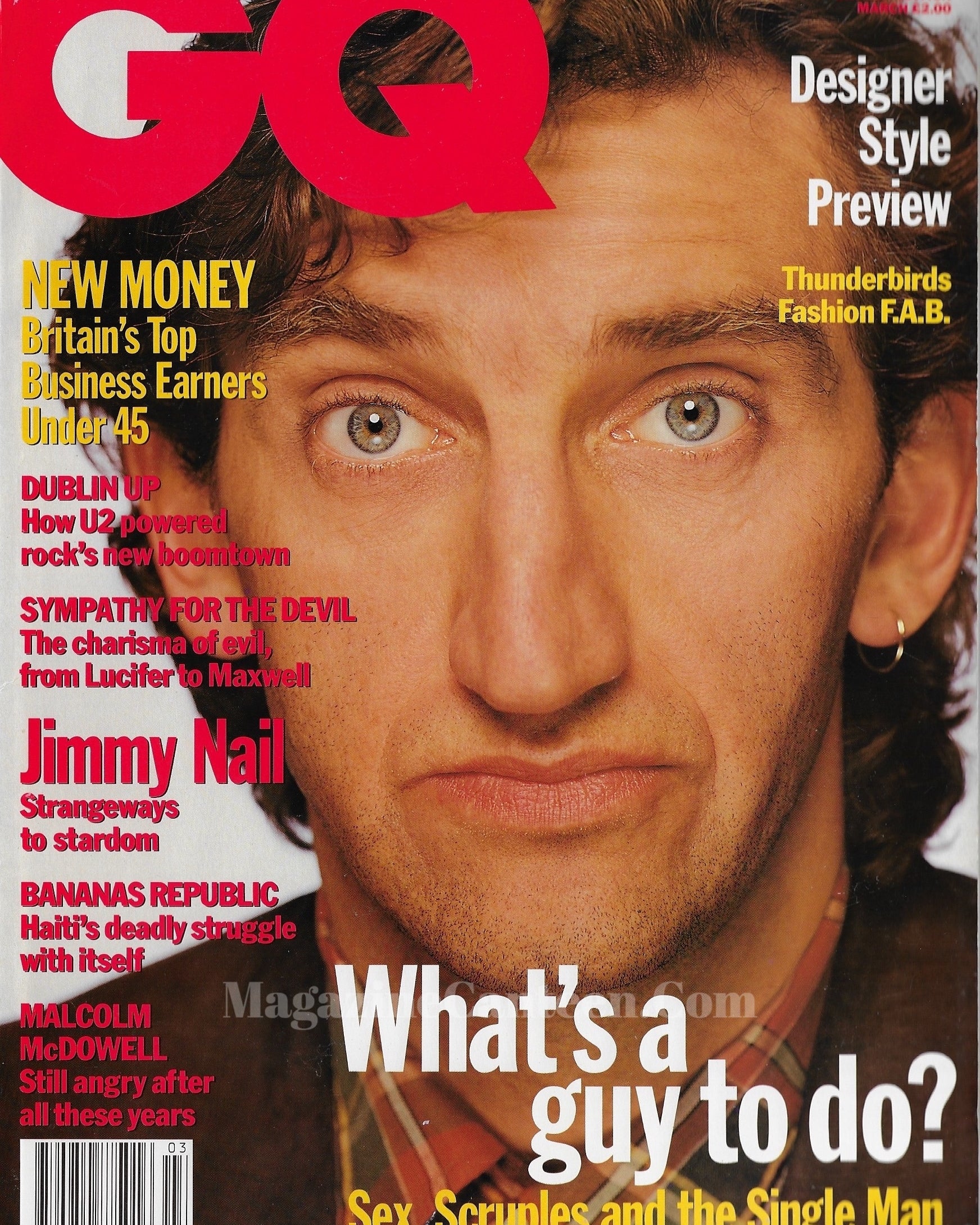 GQ Magazine March 1992 - Jimmy Nail