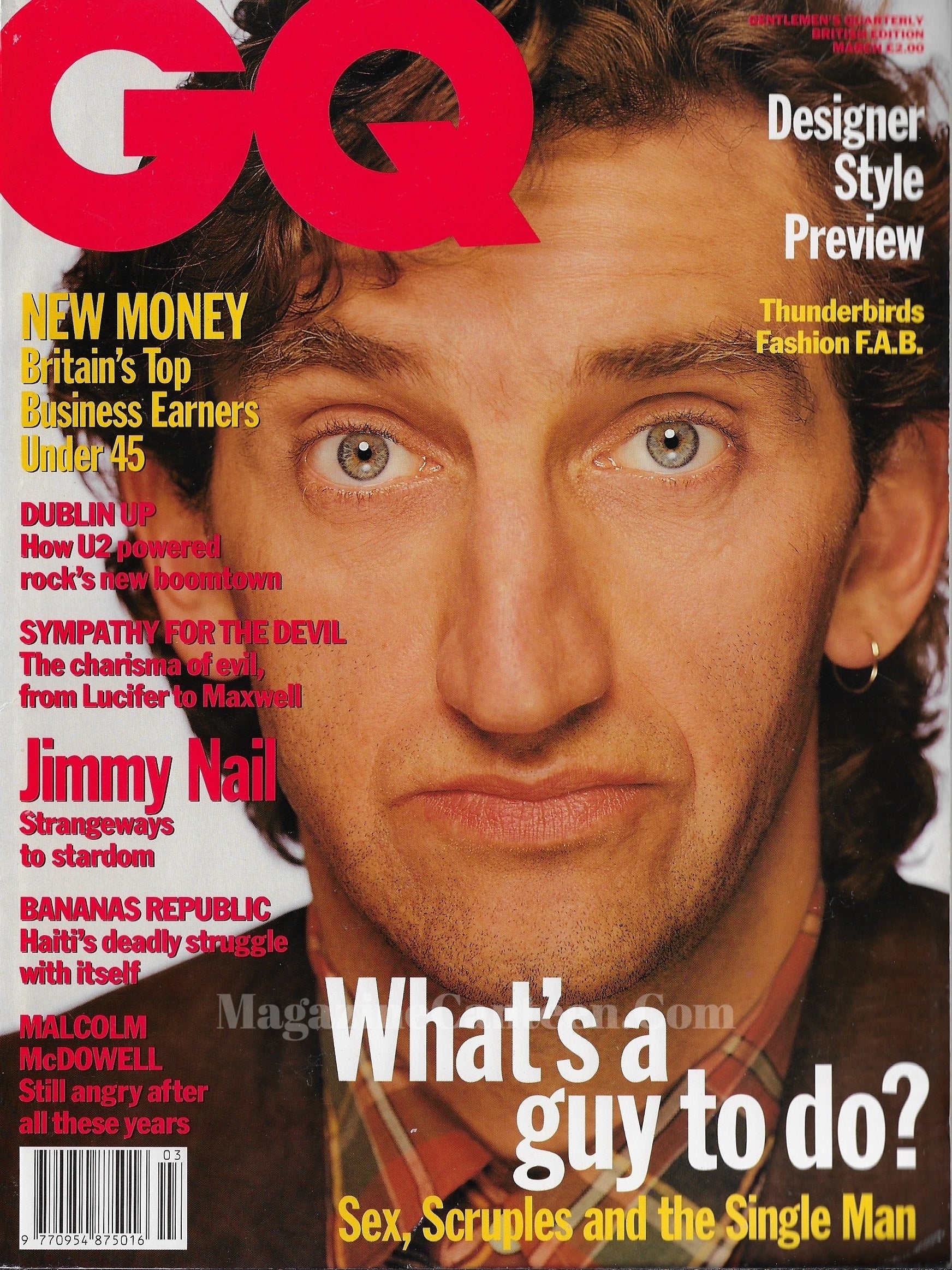 GQ Magazine March 1992 - Jimmy Nail