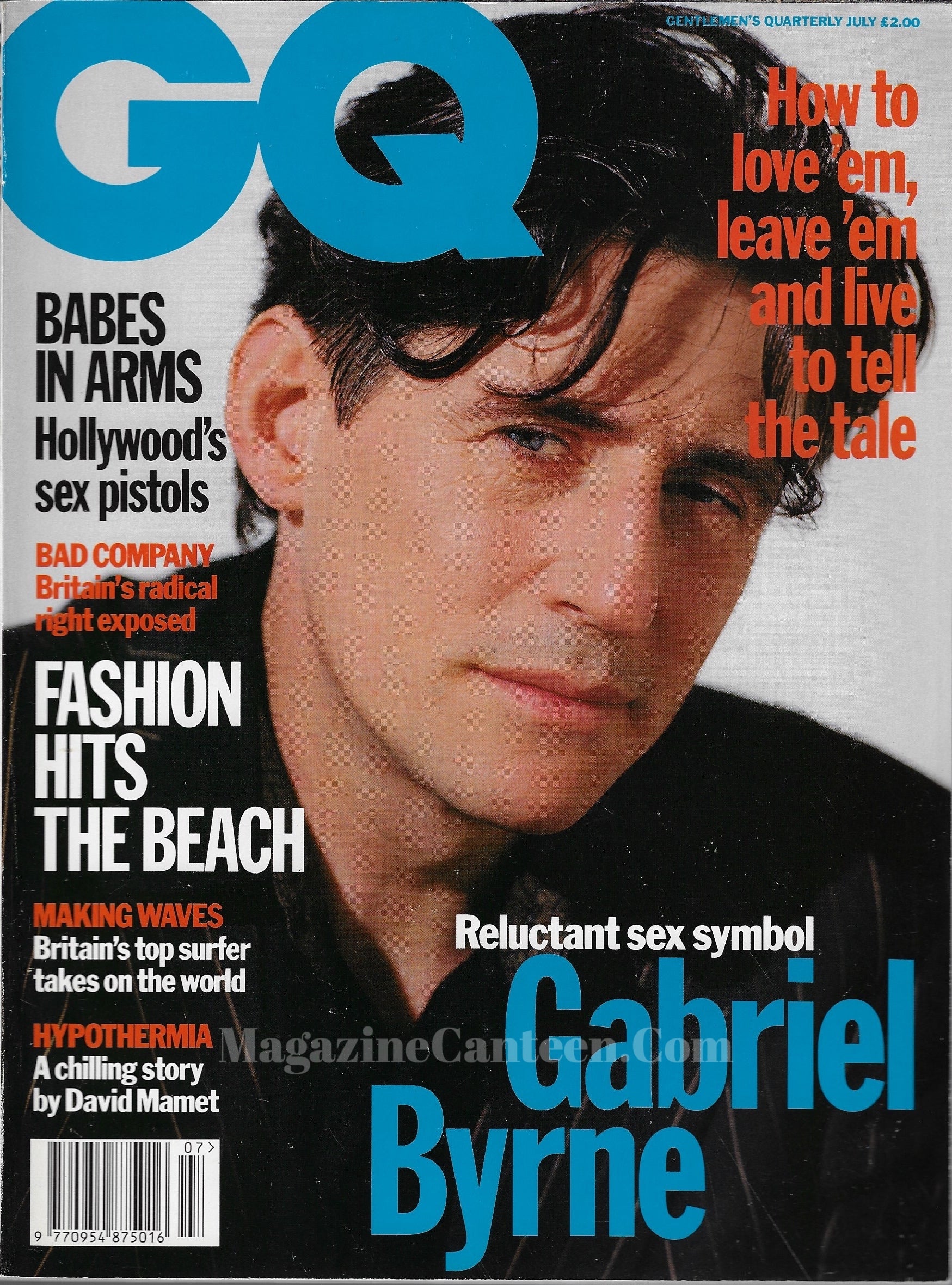 GQ Magazine July 1993 - Gabriel Byrne