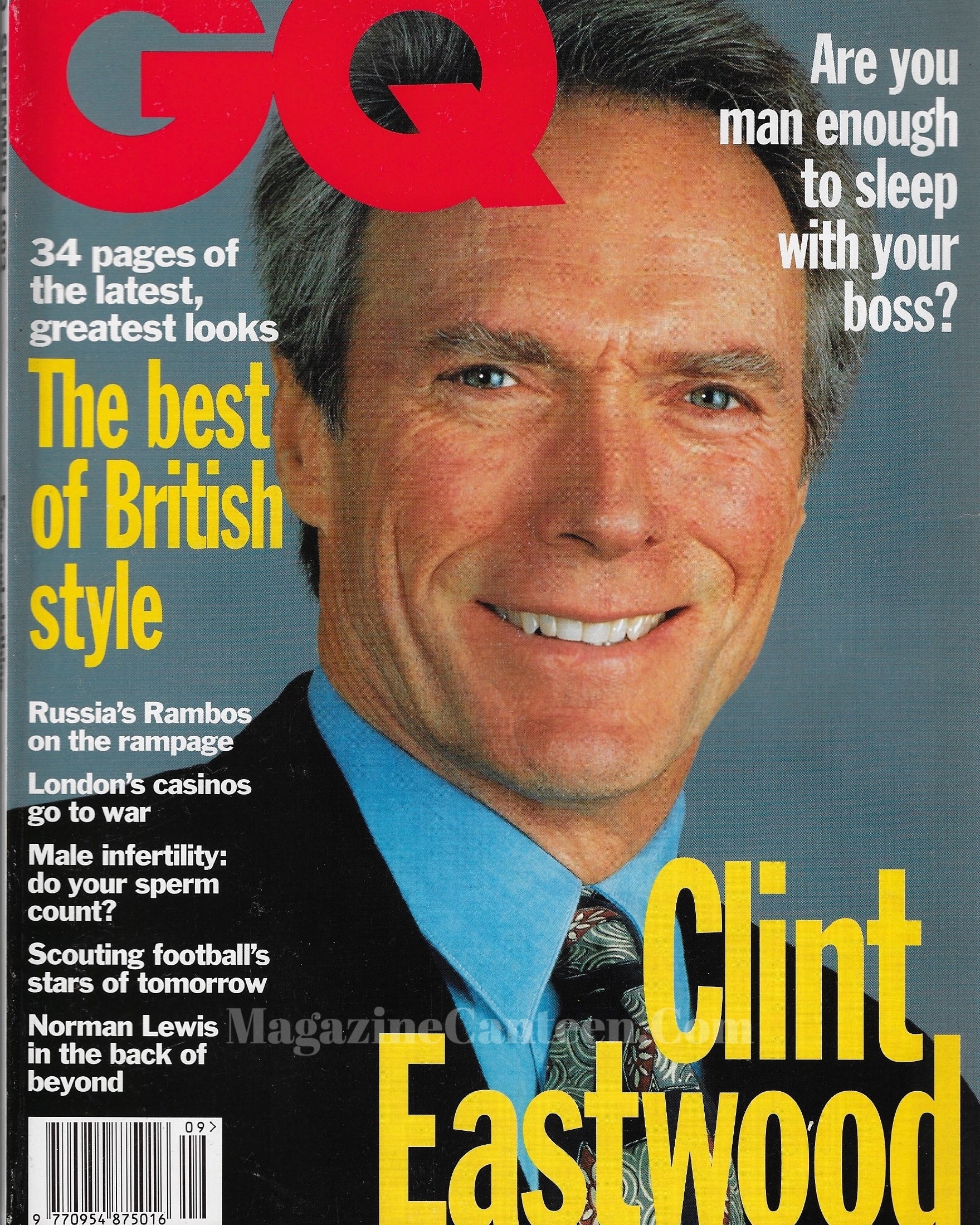 GQ Magazine September 1993 - Clint Eastwood.