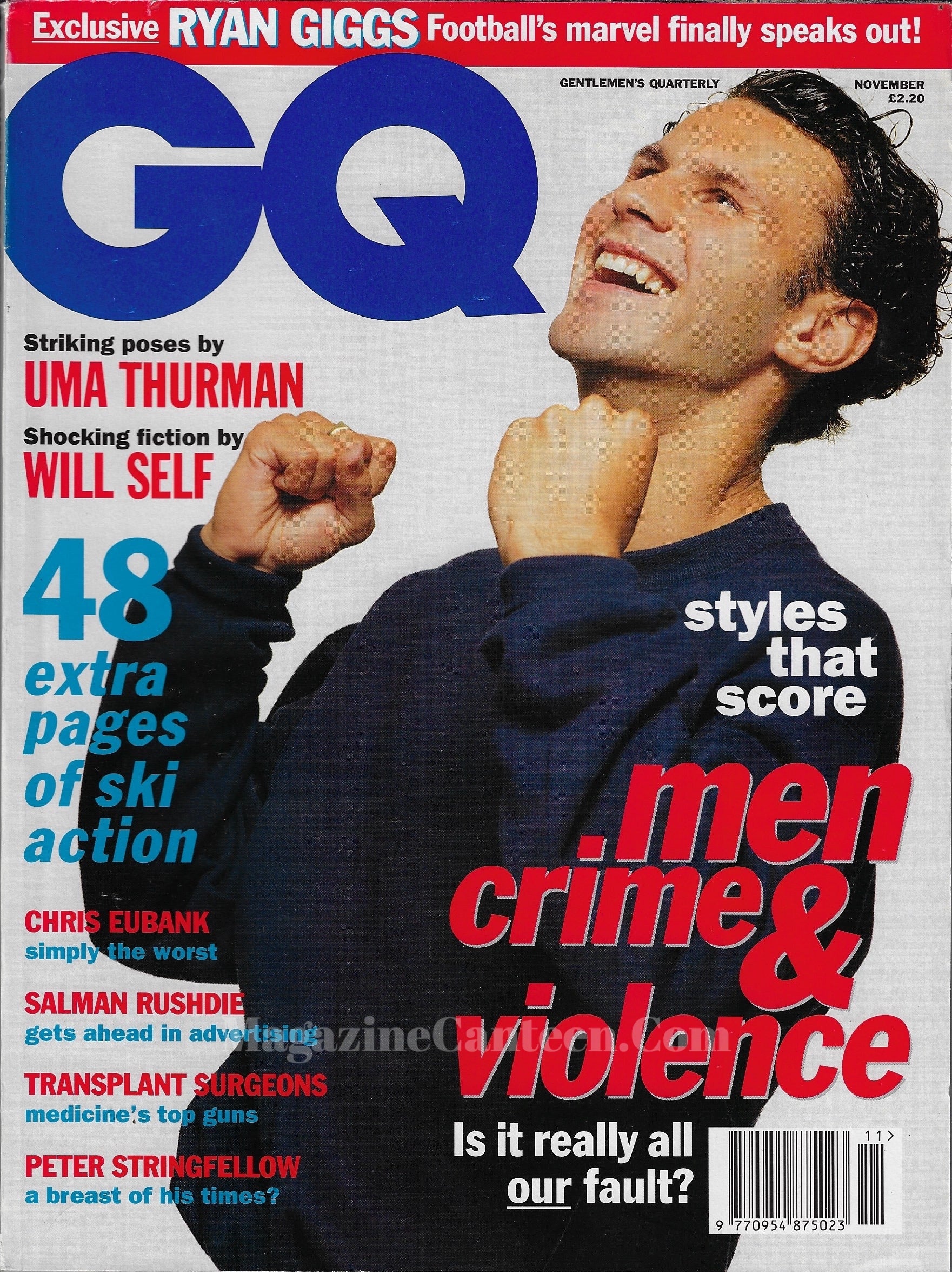 GQ Magazine November 1994 - Ryan Giggs