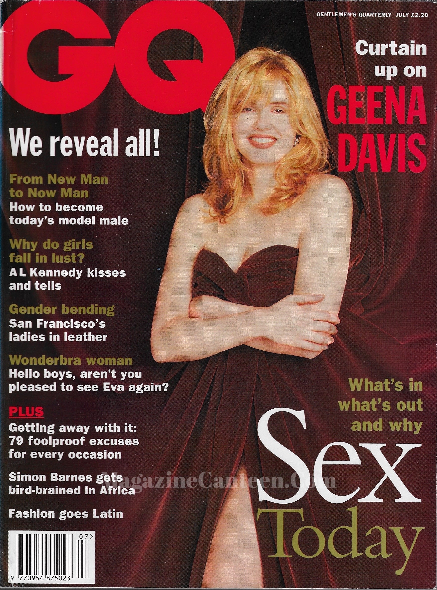 GQ Magazine July 1994 - Geena Davis