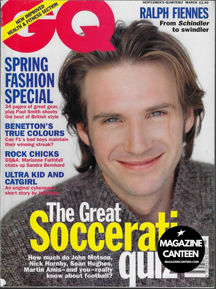 GQ Magazine March 1995 - Ralph Fiennes