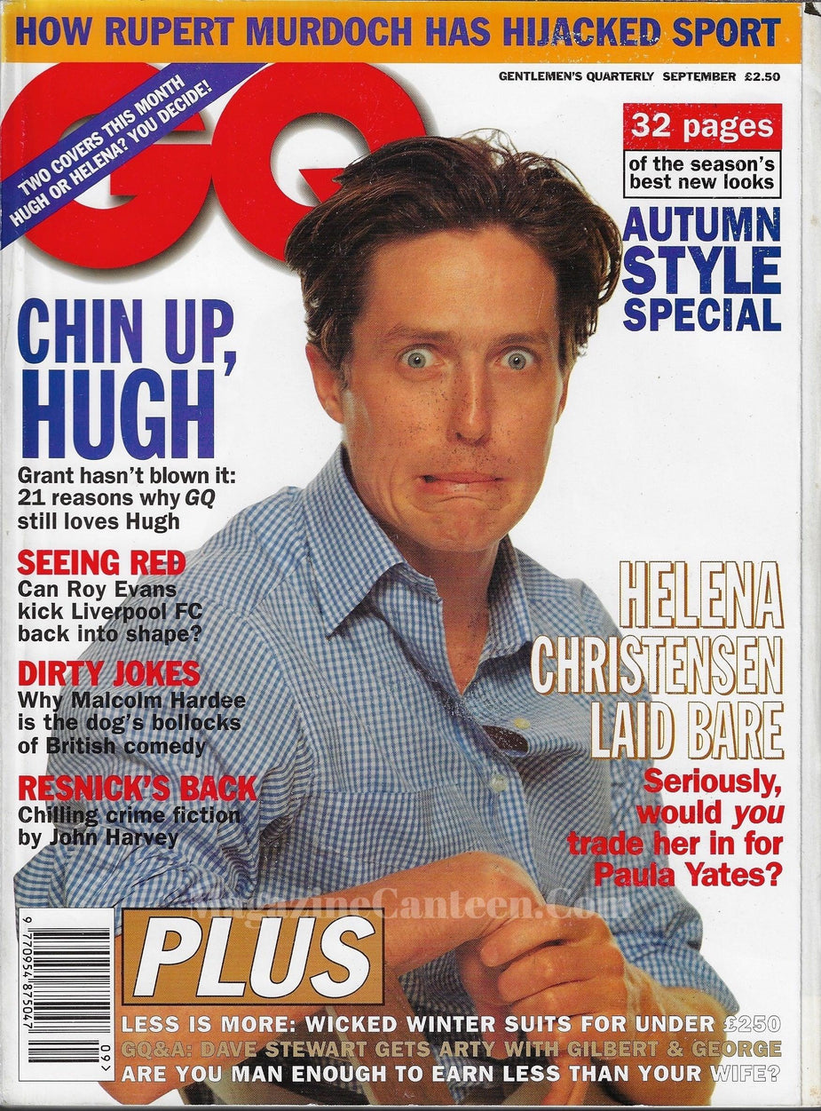 GQ Magazine September 1995 - Hugh Grant – magazine canteen