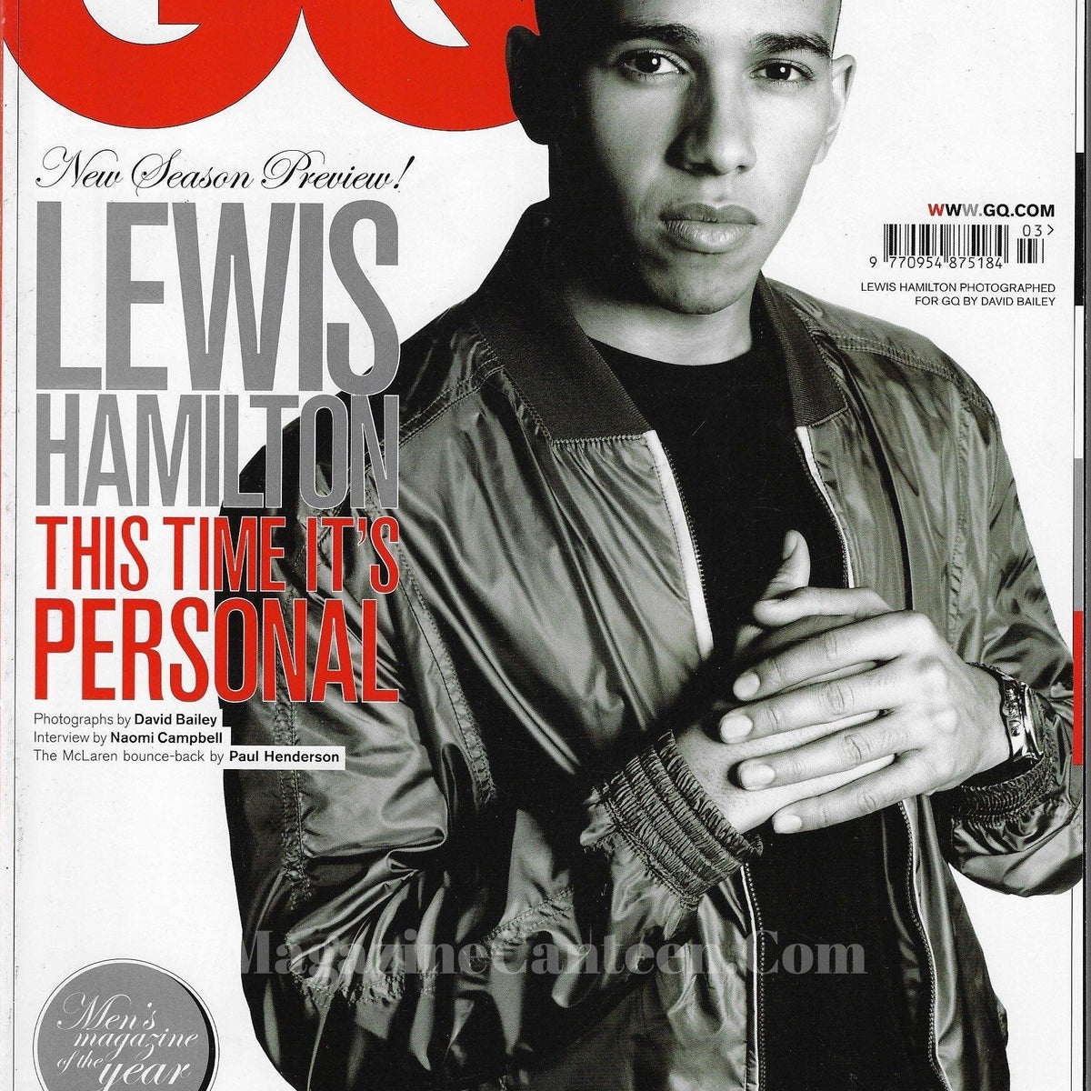 Gq Magazine March 2008 Lewis Hamilton Magazine Canteen