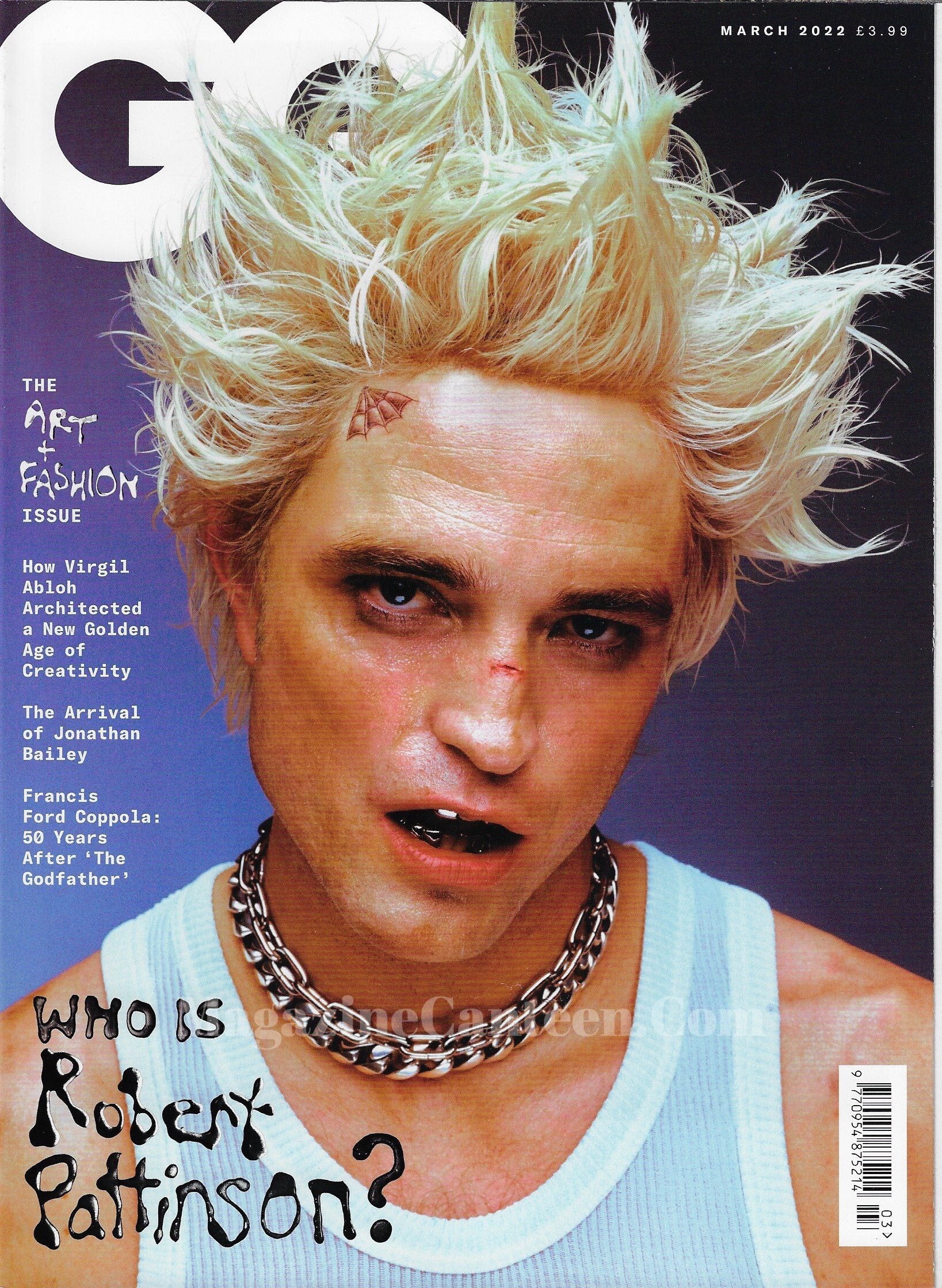 GQ Magazine March 2022 - Robert Pattinson BLONDE HAIR