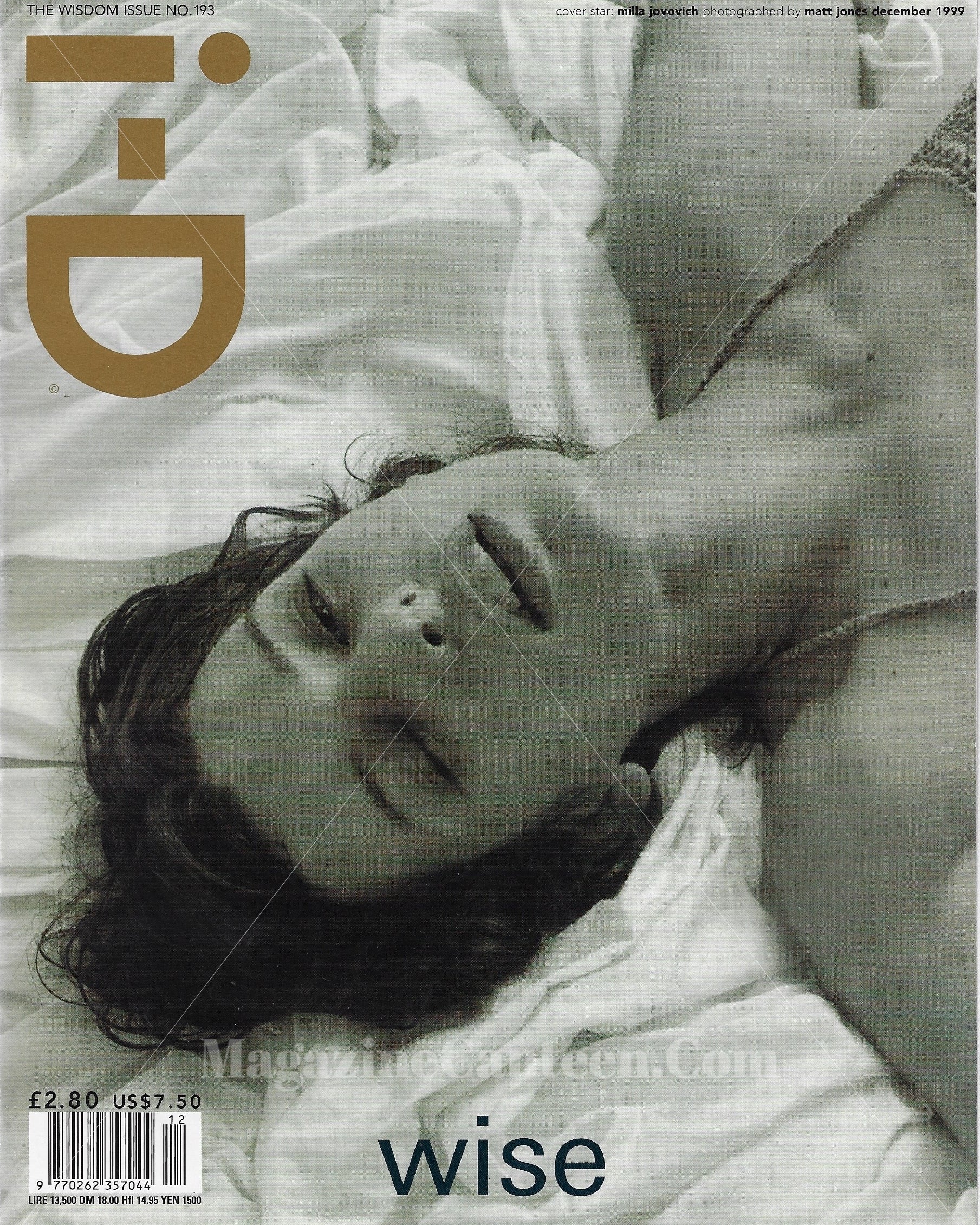 I-D Magazine 193 - Milla Jovovich 1999