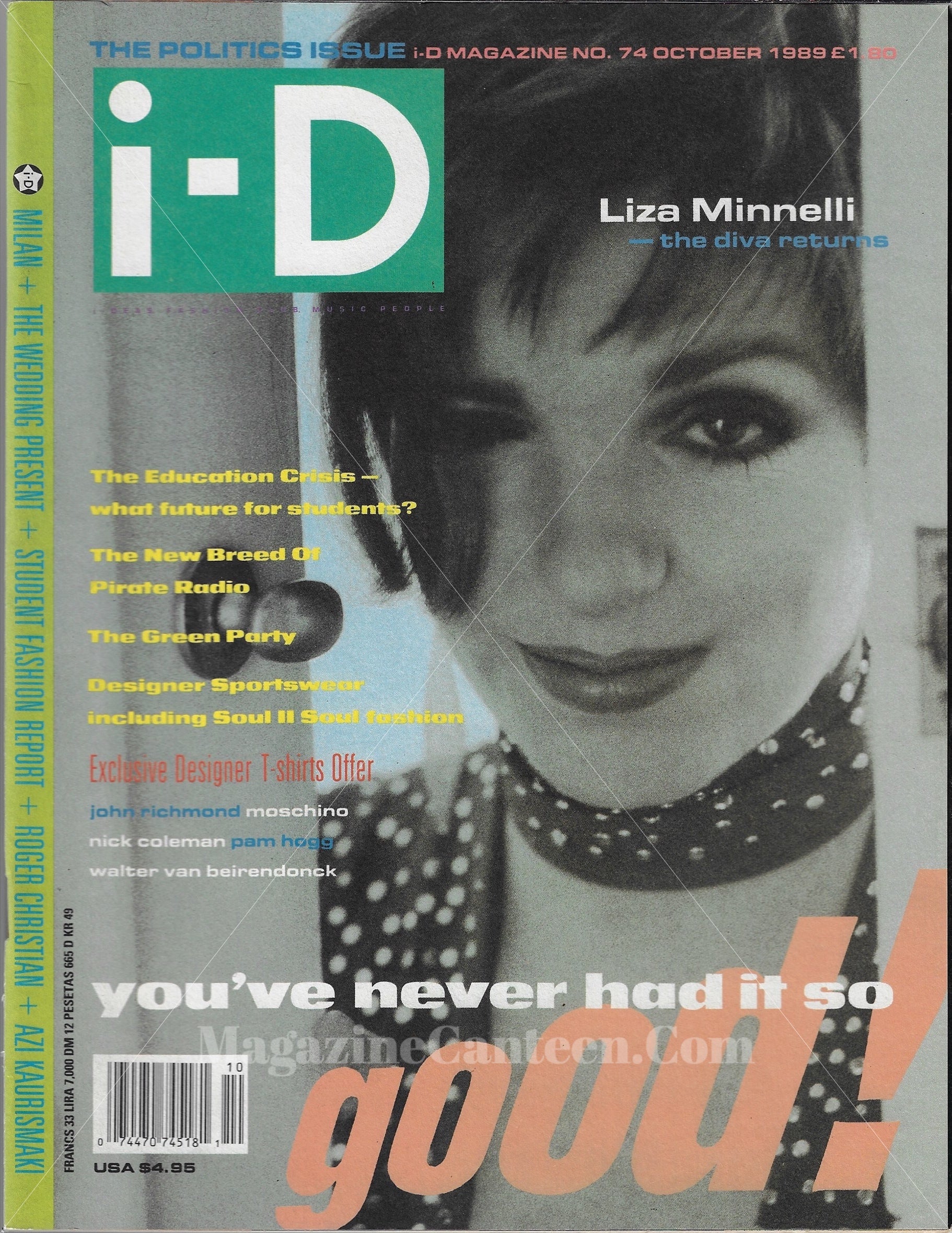 I-D Magazine 74 - Liza Minnelli 1989