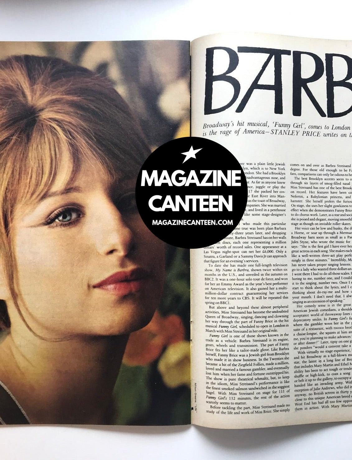 The Telegraph Magazine - Barbra Streisand FUNNY GIRL Michael Hardy 1966