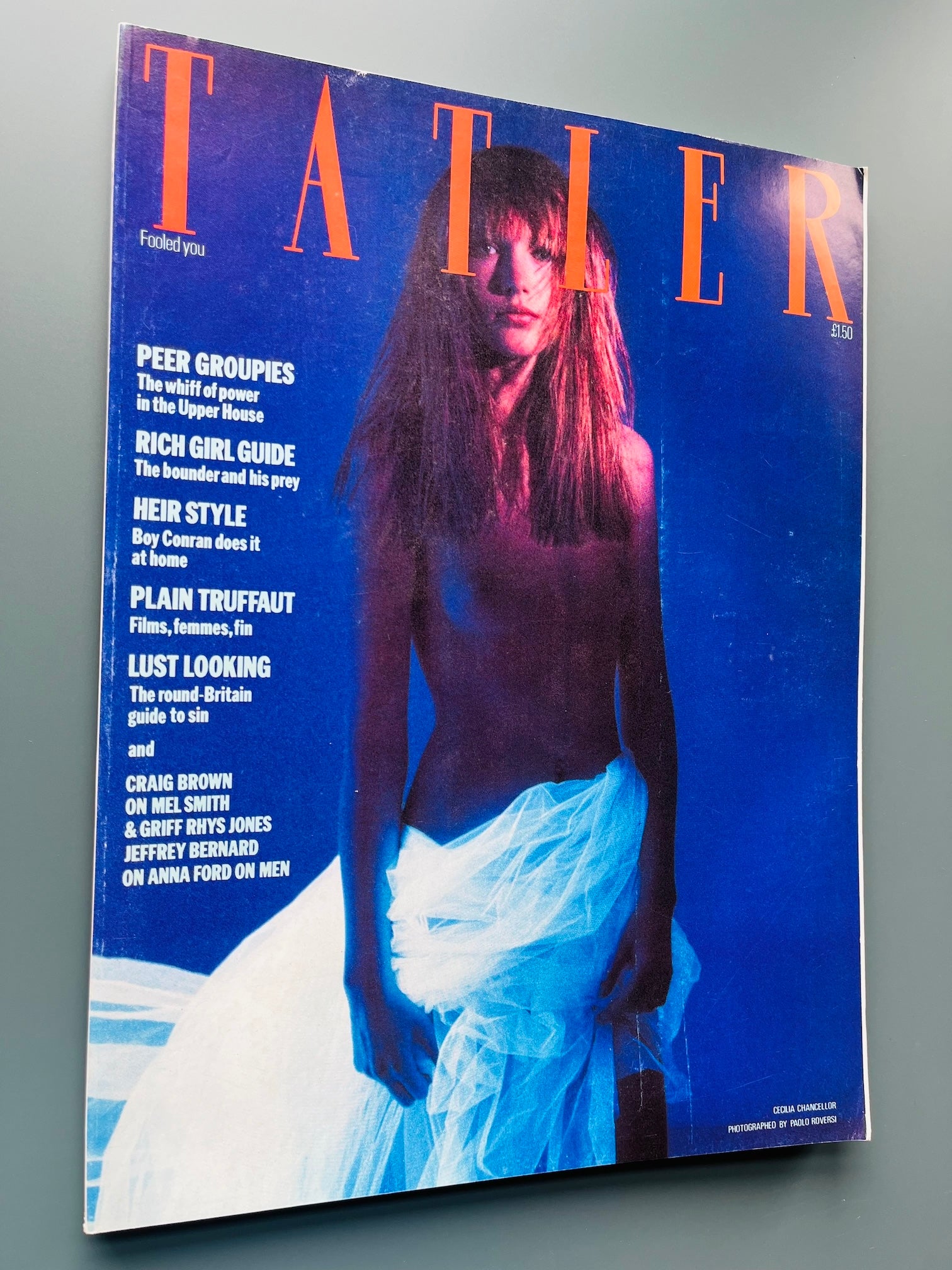 Tatler Magazine - CECILIA CHANCELLOR Paolo Roversi BOB PARIS Mel Smith