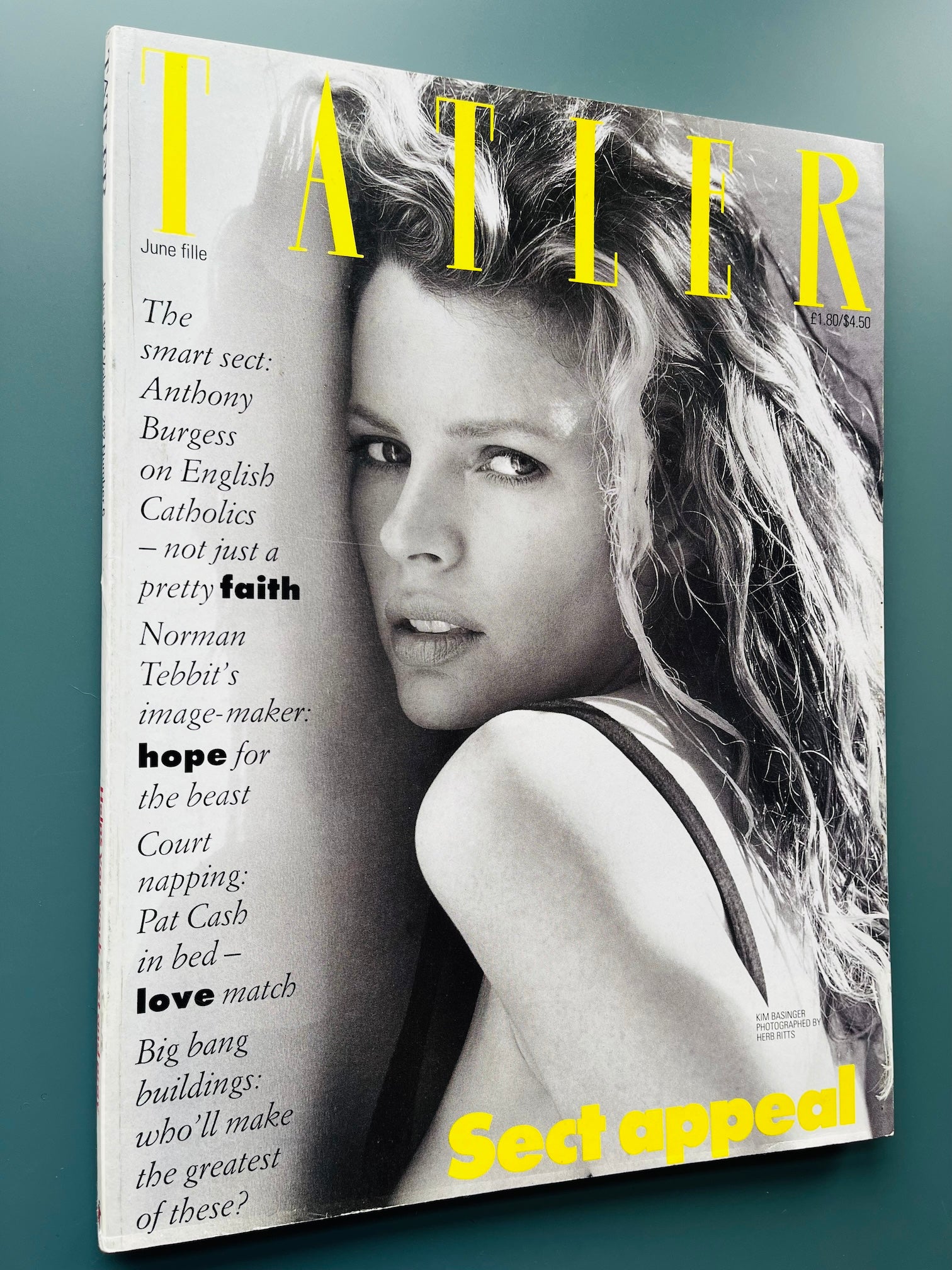 Tatler Magazine - KIM BASINGER Herb Ritts MICHAEL ROBERTS Naomi Campbell