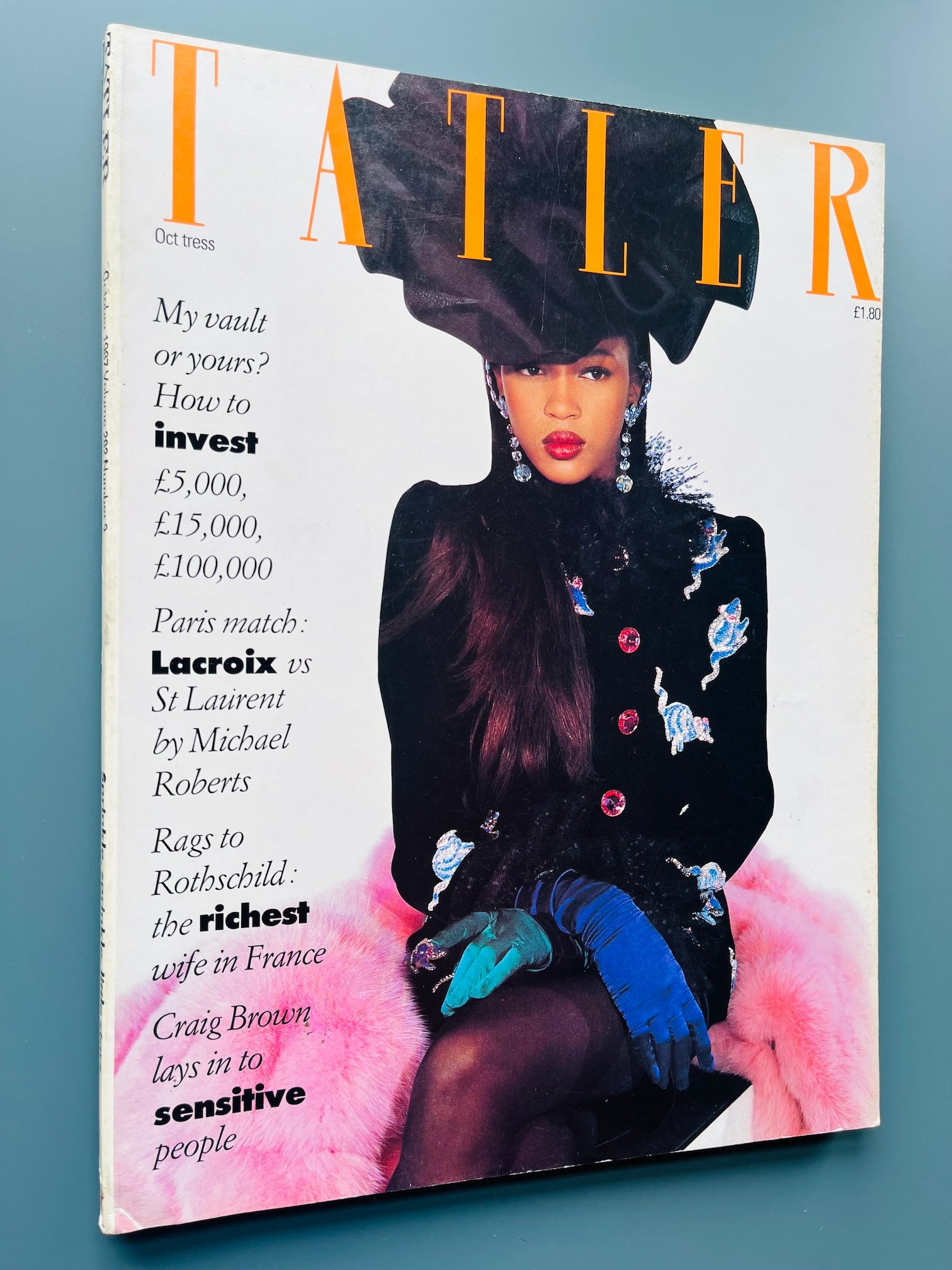 Tatler Magazine - NAOMI CAMPBELL Michael Roberts FIRST FASHION COVER
