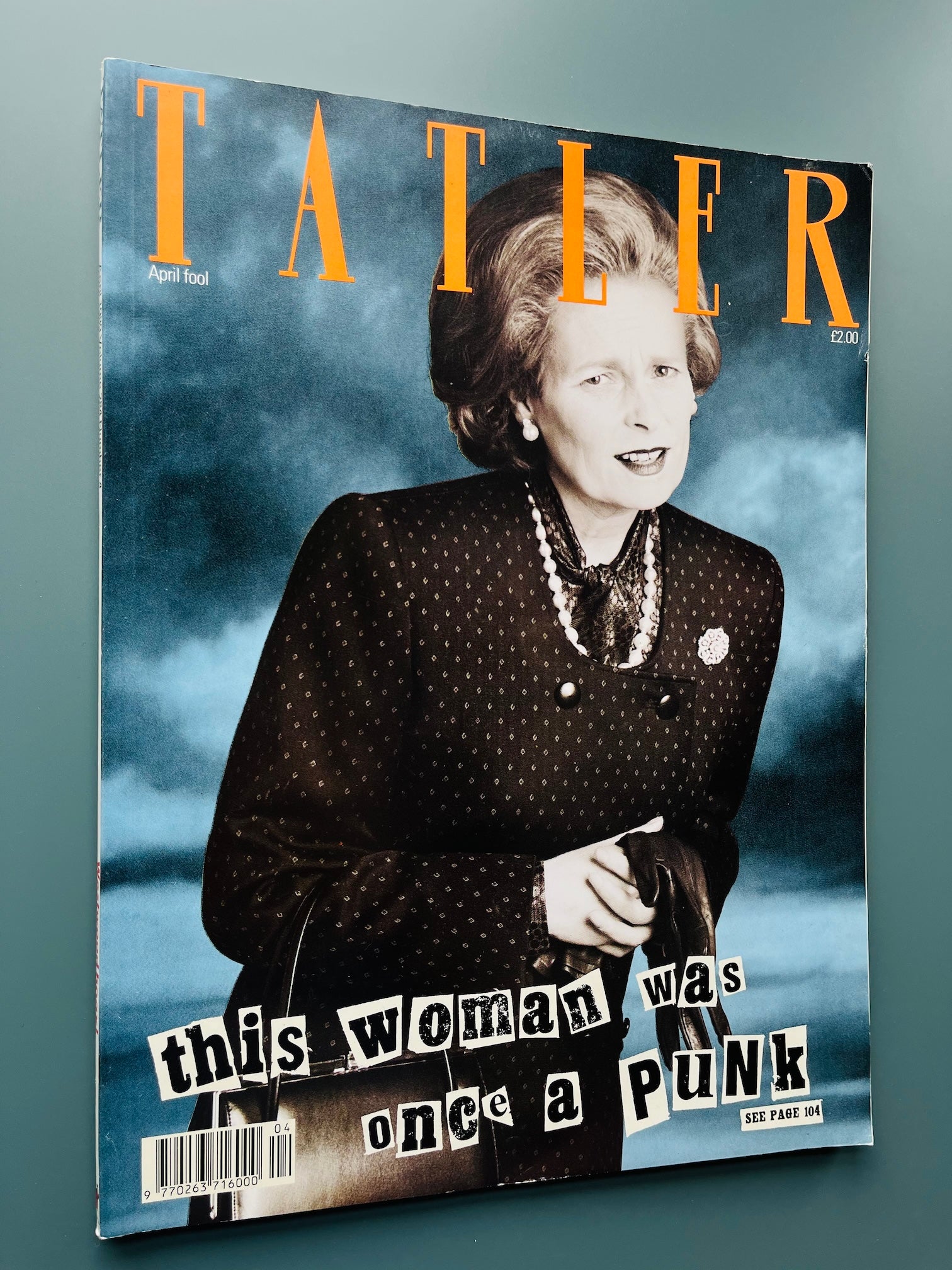 Tatler Magazine - VIVIENNE WESTWOOD( Margaret Thatcher ) MICHAEL ROBERTS