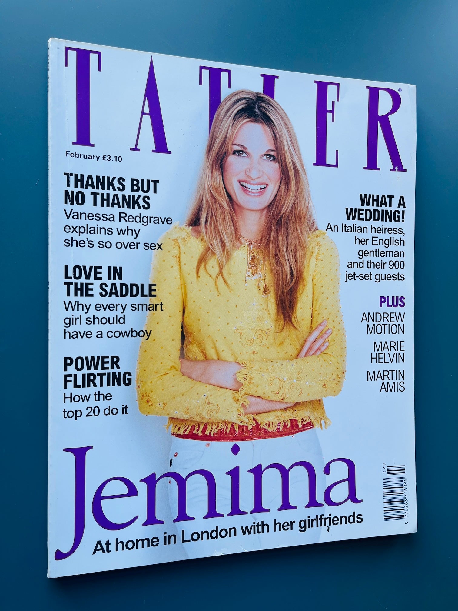 Tatler Magazine - JEMIMA KHAN Goldsmith MARTIN AMIS Vanessa Redgrave