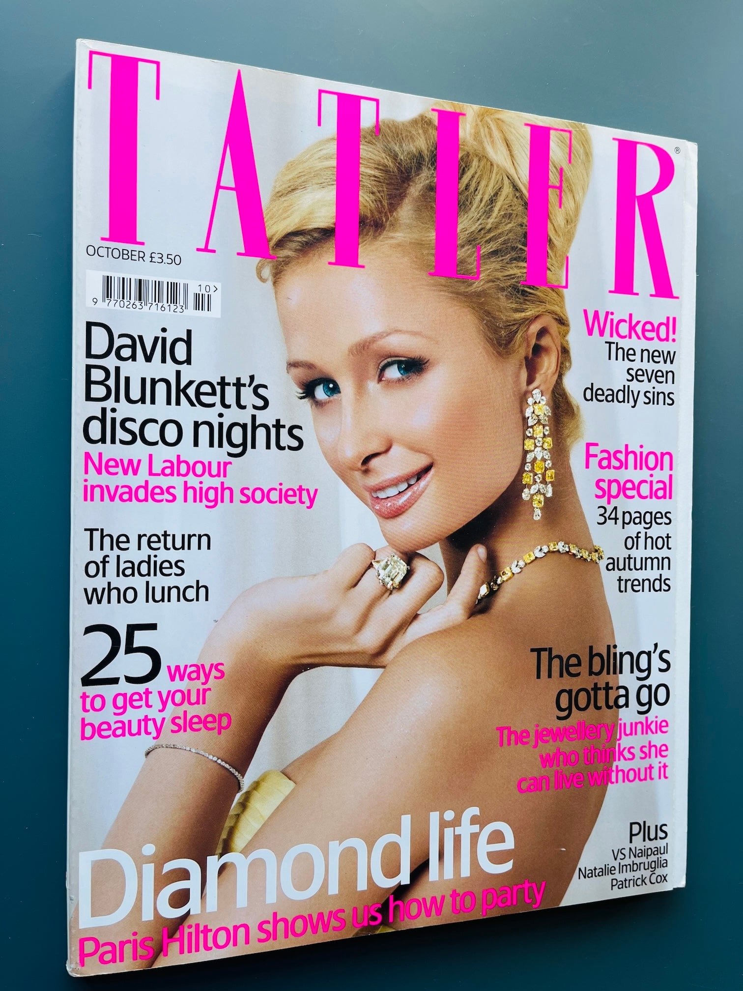 Tatler Magazine - PARIS HILTON Rosie Huntington Whiteley ED STOPPARD