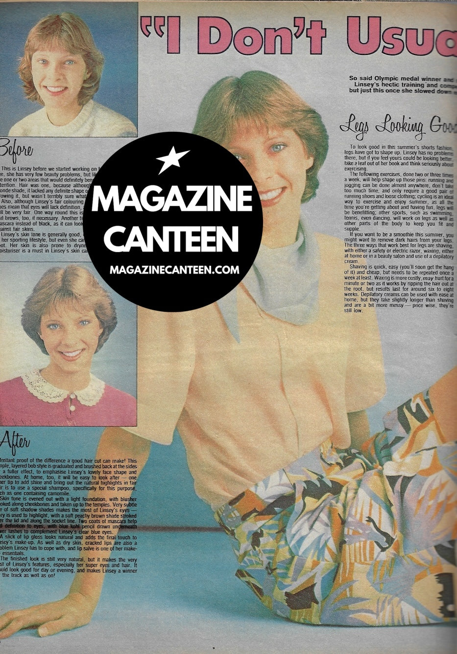 Jackie Magazine - Linsey MacDonald ATHLETE Echo Bunnymen