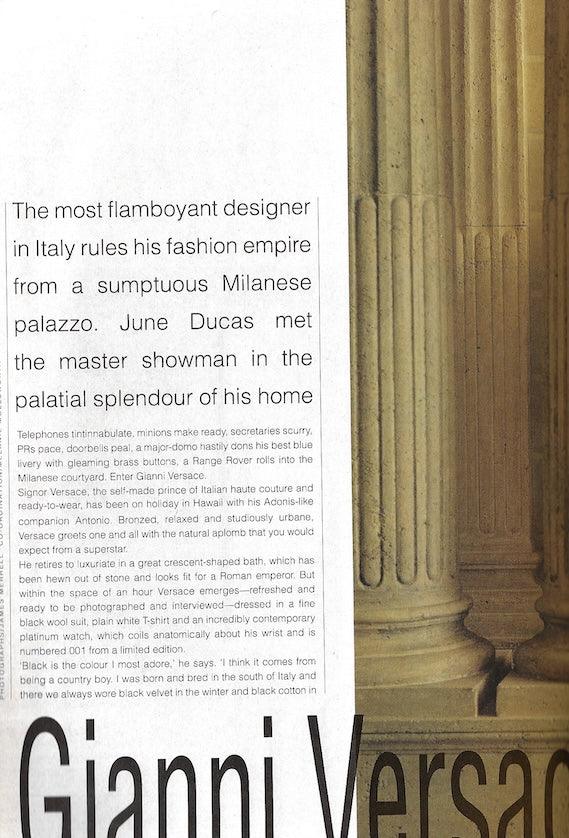 Woman's Journal Magazine - GIANNI VERSACE Master Showman HOME ...