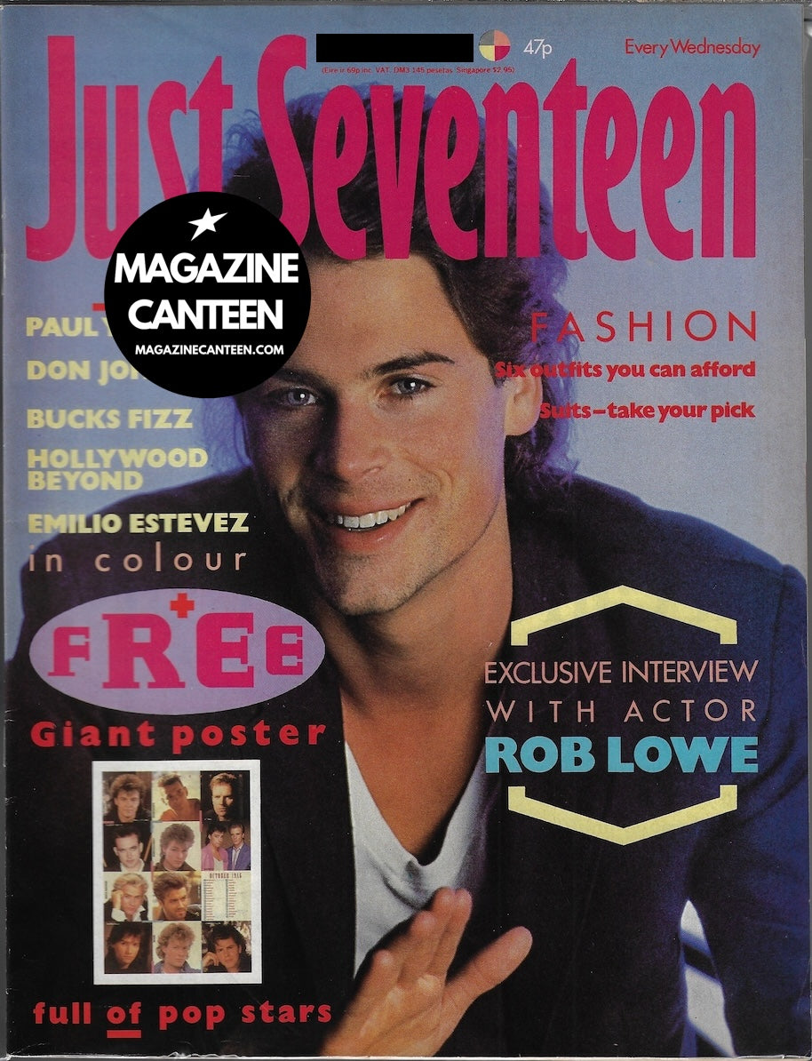 seventeen drspatch magazine （ideal cut） Just Seventeen Magazine - Rob Lowe BUCKS FIZZ Nigel Planer