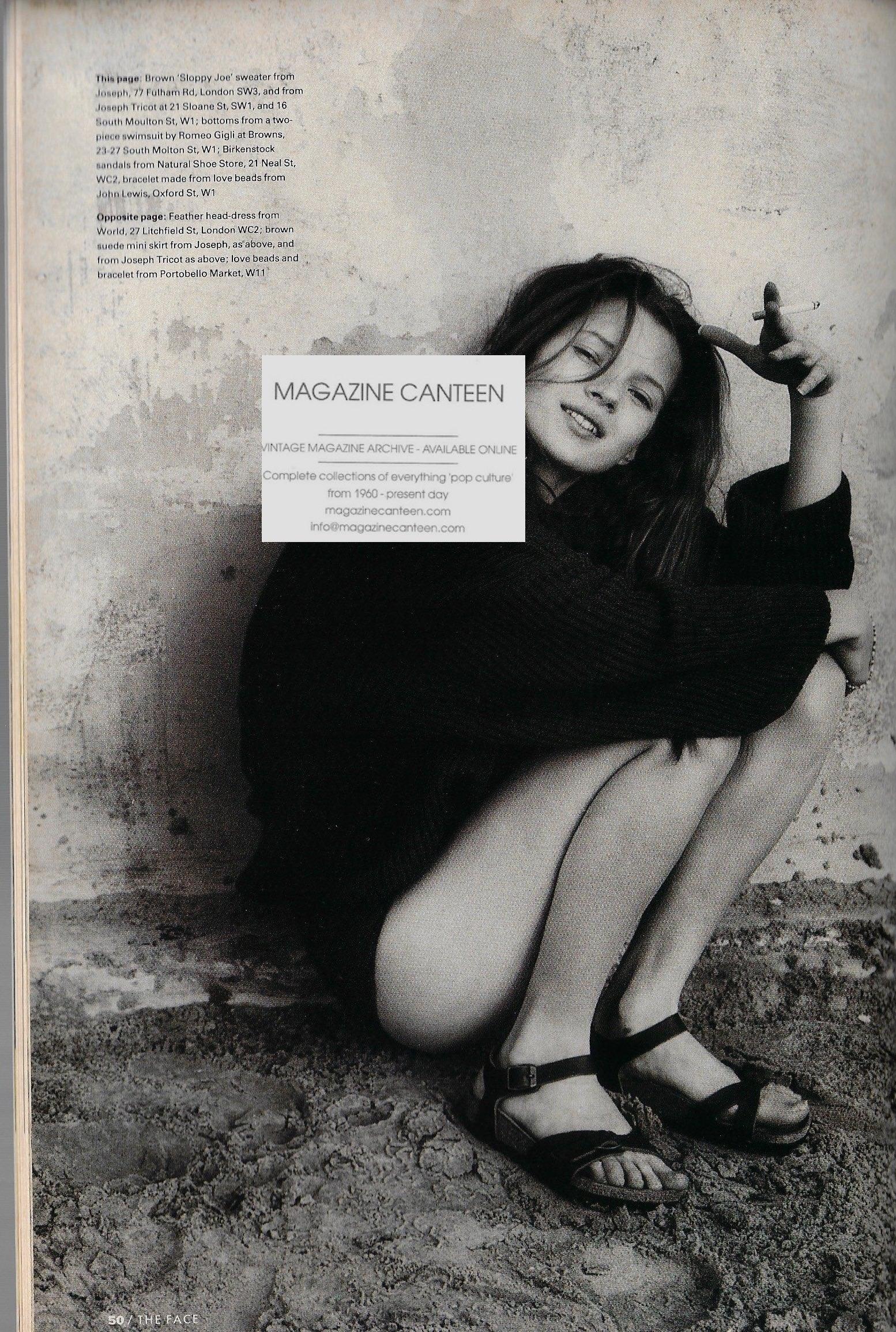 The Face Magazine - July 1990 KATE MOSS Corinne Day SPIKE
