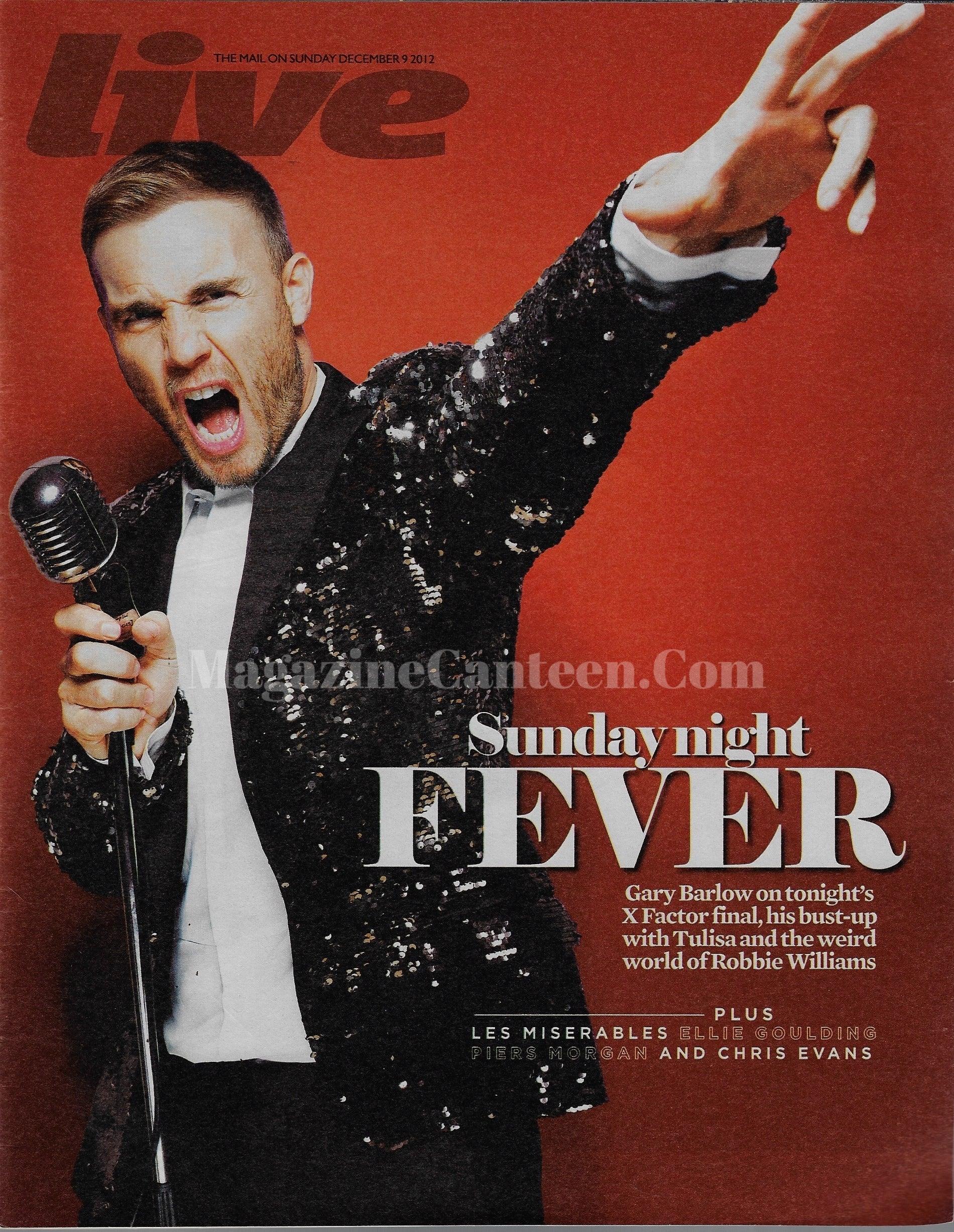 Live Magazine Gary Barlow Magazine Canteen