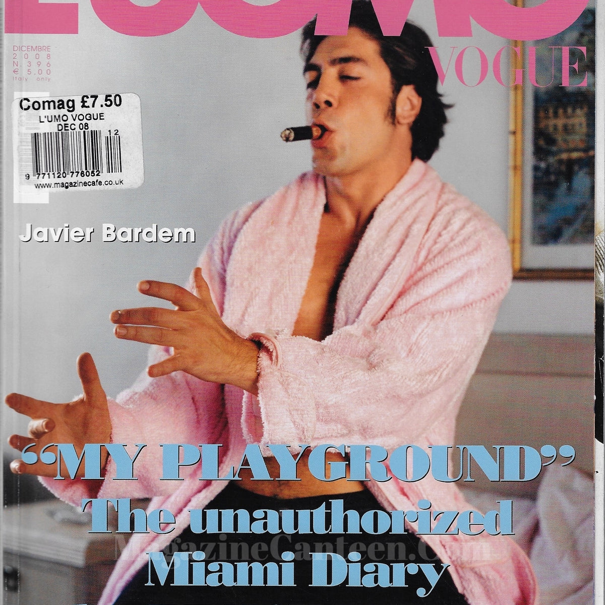 L'uomo Vogue Magazine 396 - Javier Bardem – magazine canteen