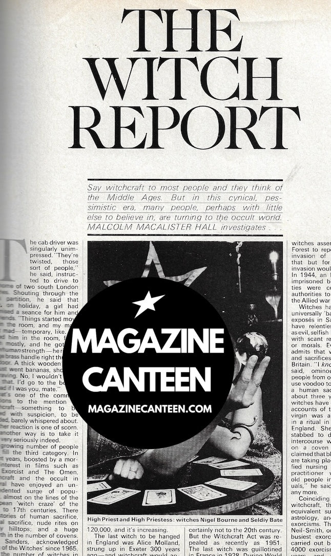 Honey Magazine - ALEX SANDERS The Witch Report WITCHCRAFT Iain McKell