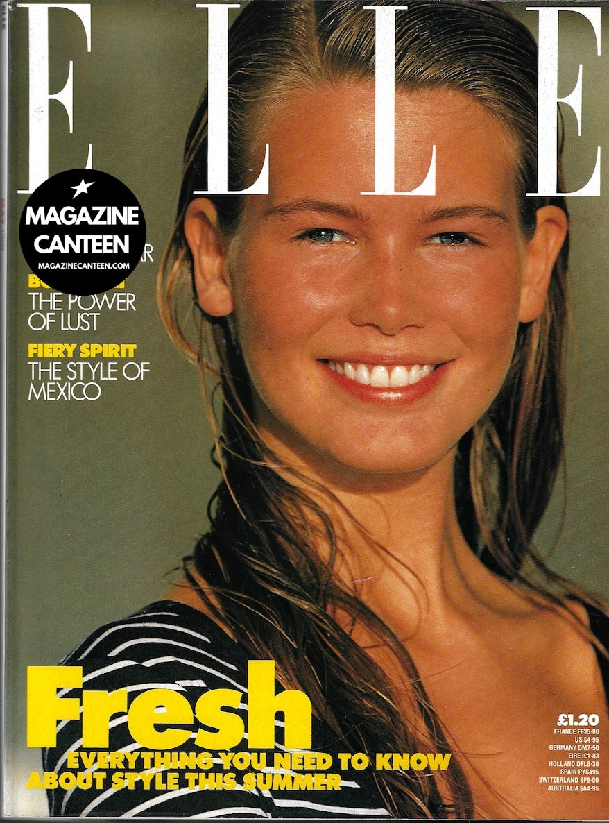 Elle Magazine - CLAUDIA SCHIFFER Vendela GEENA DAVIS Rifat Ozbek