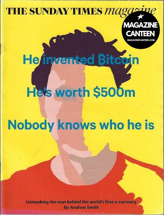 The Sunday Times Magazine - The BITCOIN Issue Rare 2014