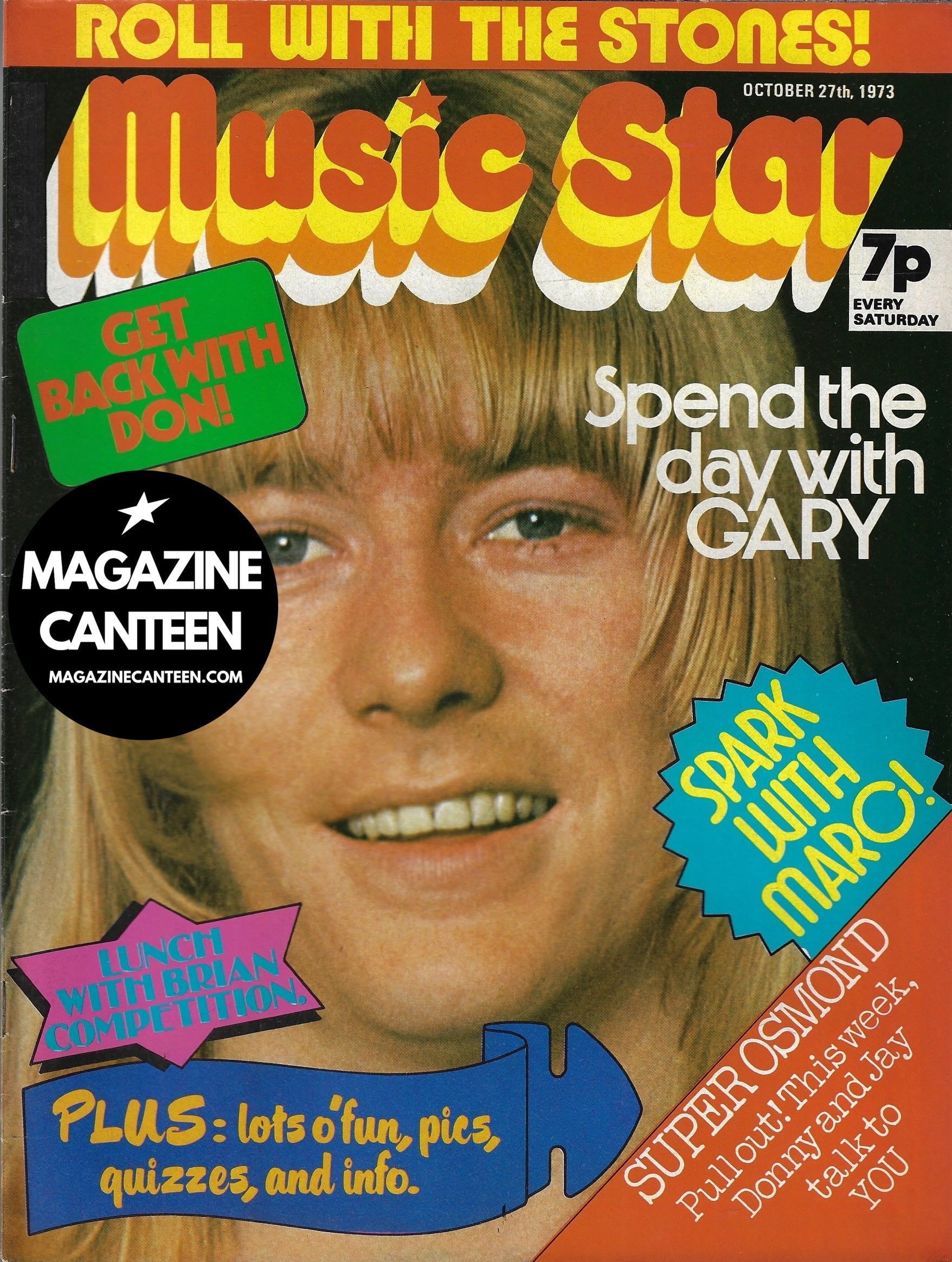 RARE Music Star Magazine - Brian Connolly The Sweet 1973