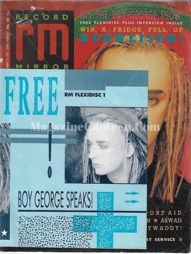 Record Mirror Magazine 1987 Boy George Magazine Canteen