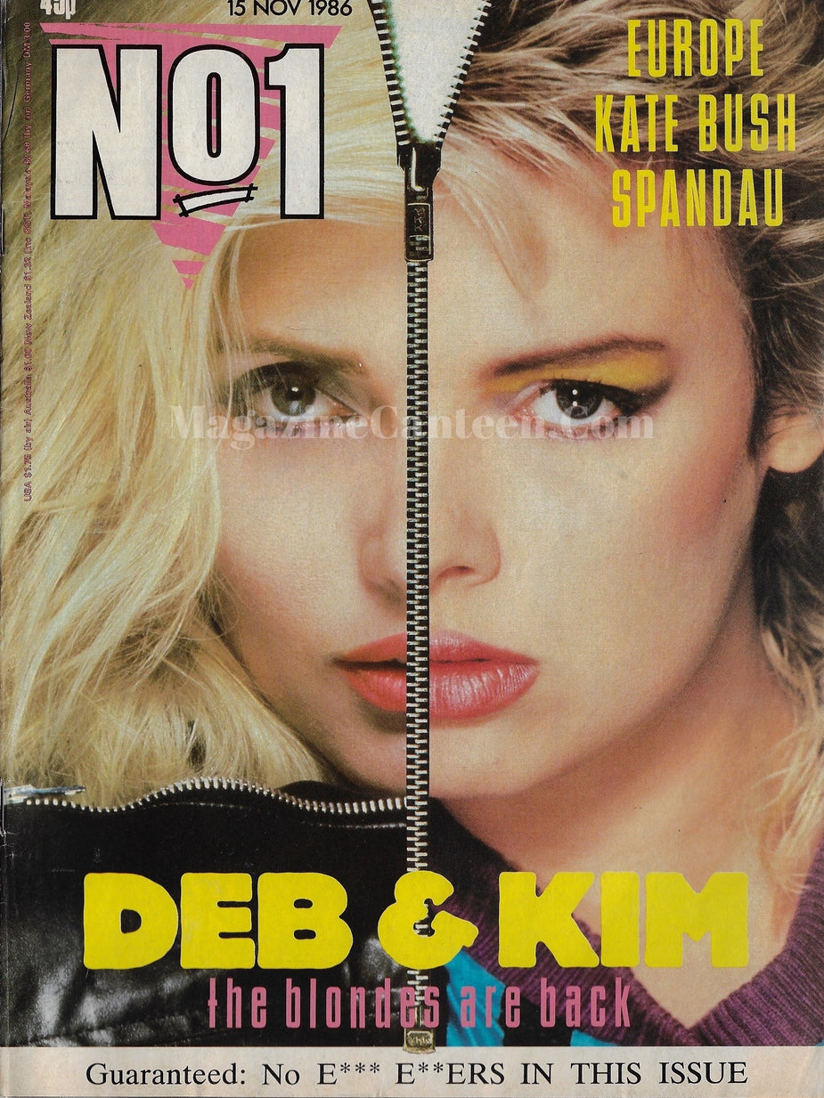 Number One Magazine - Kim Wilde Debbie Harry – magazine canteen