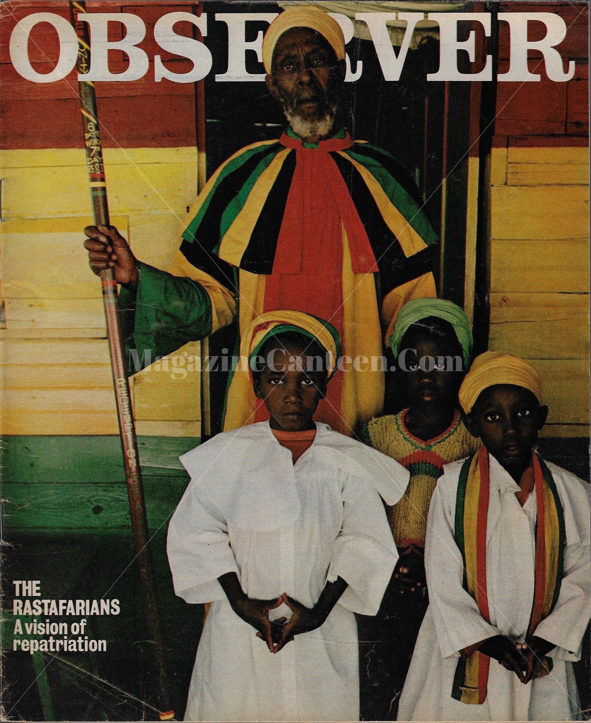 The Observer Magazine - Cover story: Rastafarians by Colin Jones ...