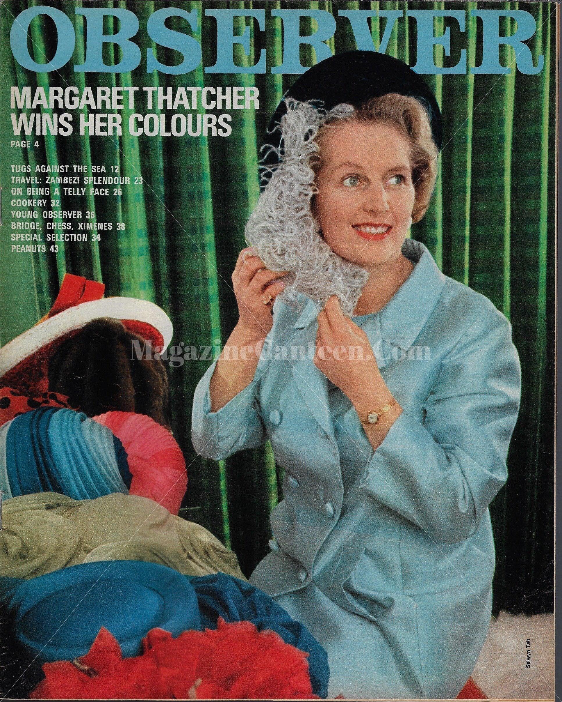 The Observer Magazine - Margaret Thatcher – magazine canteen