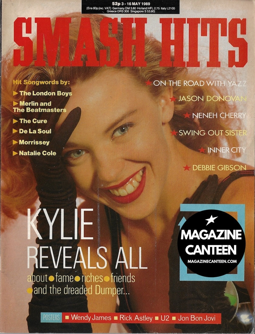 Smash Hits Magazine Kylie Minogue 1989