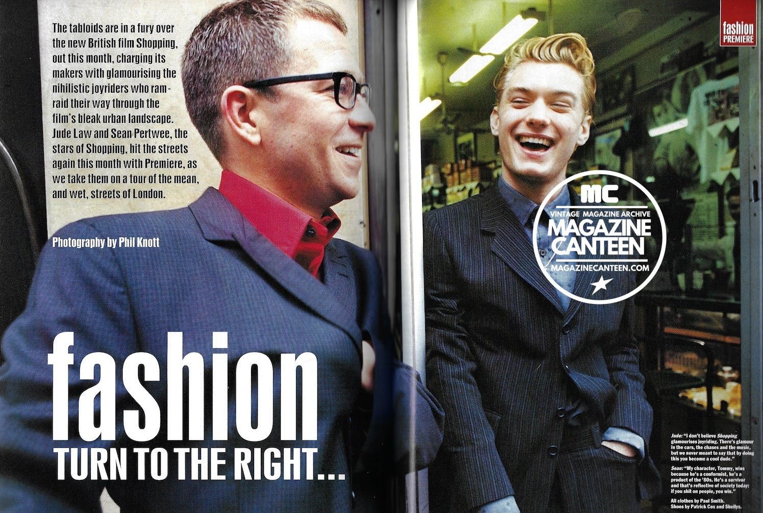 Premiere Magazine - JUDE LAW Fashion Turns SEAN PERTWEE Phil Knott