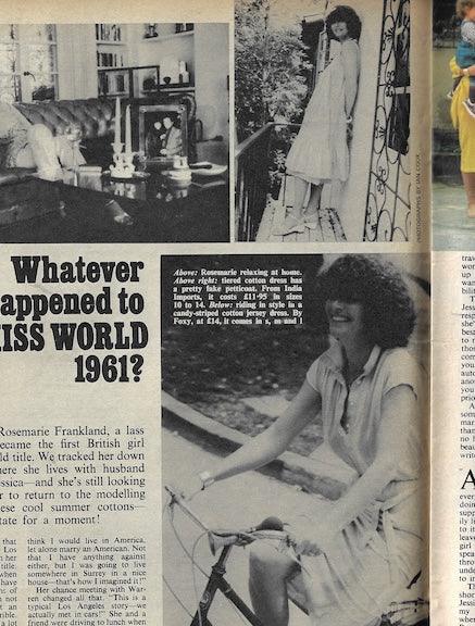 Wr Magazine Rosemarie Frankland Miss World Magazine Canteen