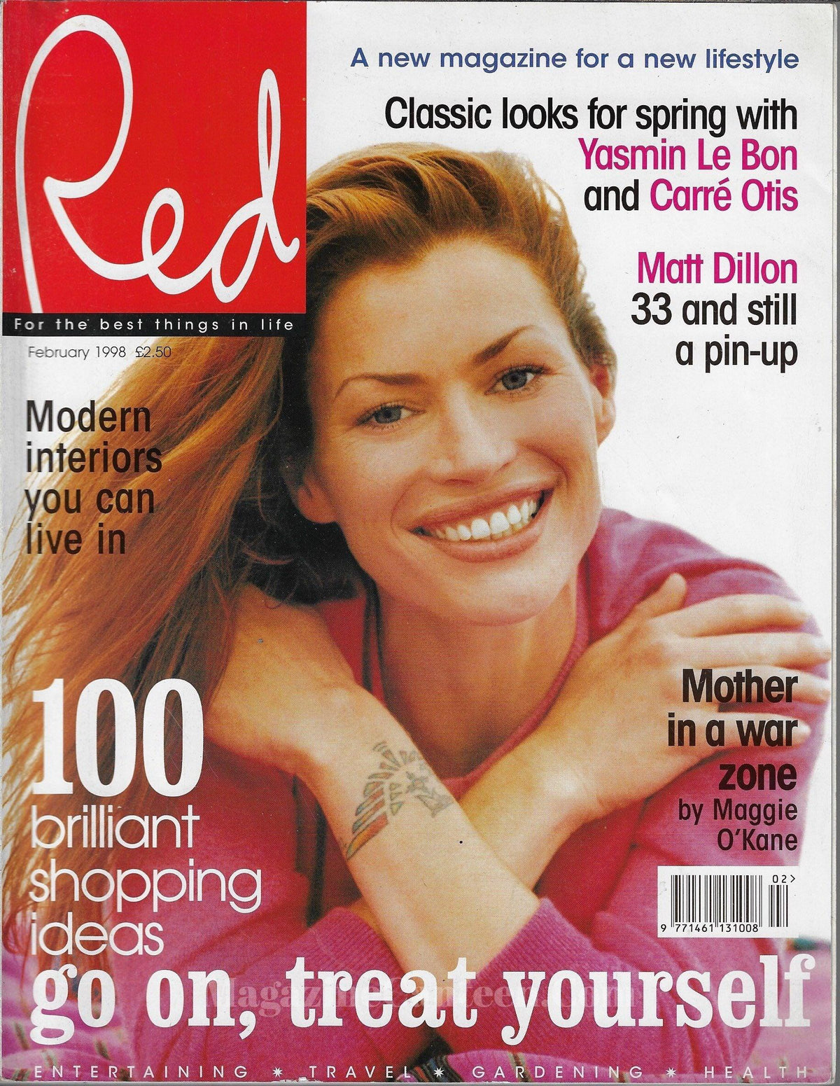 Red Lettering Magazine Red Magazine - Carre Otis Yasmin Le Bon Matt Damon – magazine canteen
